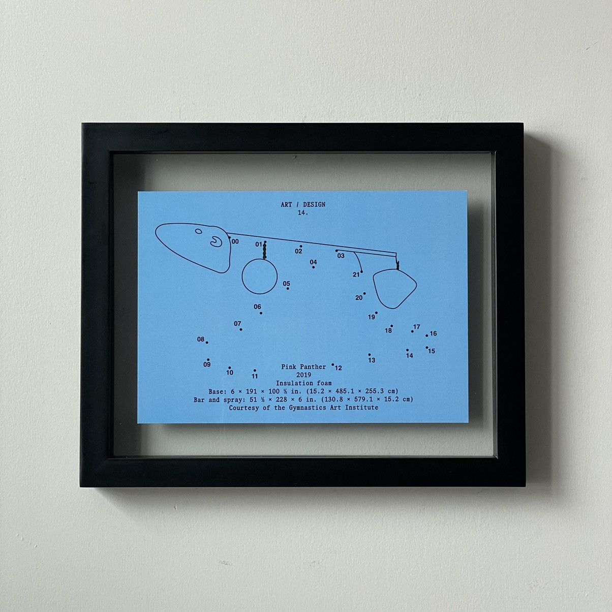 image of Virgil Abloh "pink Panther" Poster in Blue, Men's