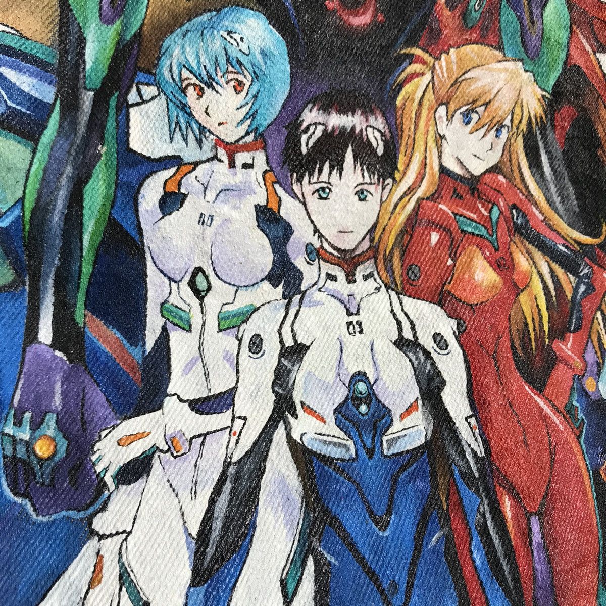 Anime × Vintage Vintage Evangelion Custom Paint Denim Jacket Size US M / EU 48-50 / 2 - 8 Thumbnail