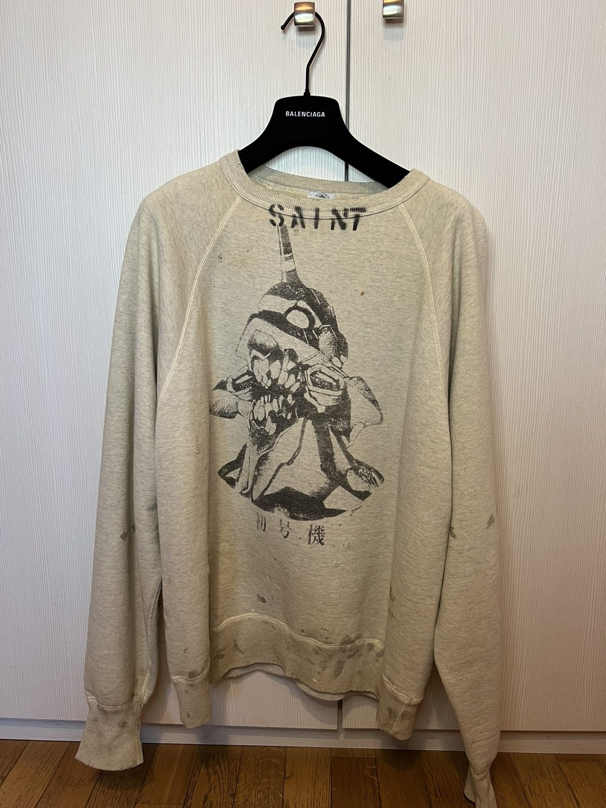 Japanese Brand RARE radio eva Evangelion anime x saint michael sweater |  Grailed