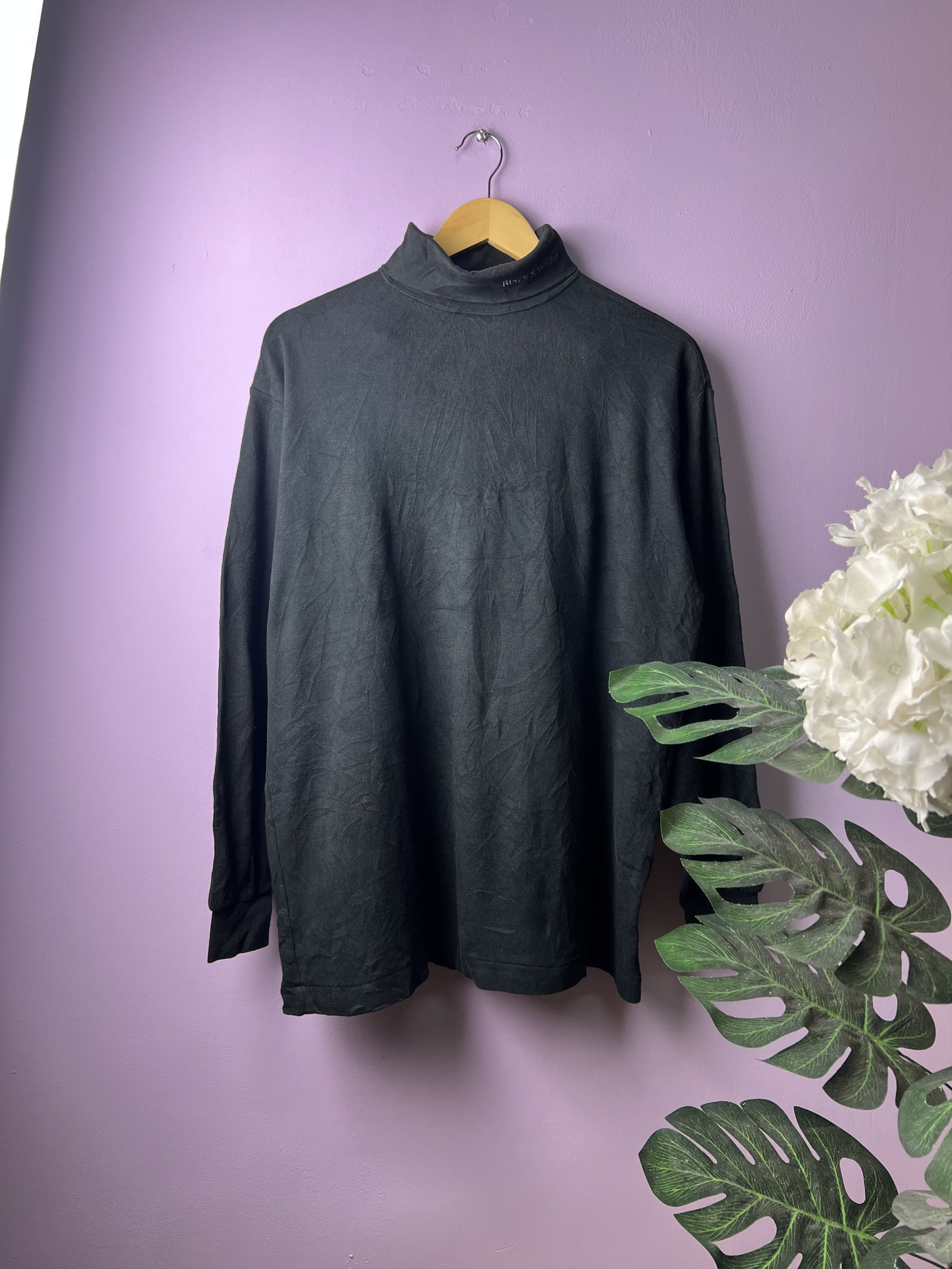 Japanese Brand 🔥Vintage Black & White Turtleneck LS Tees Size US L / EU 52-54 / 3 - 1 Thumbnail
