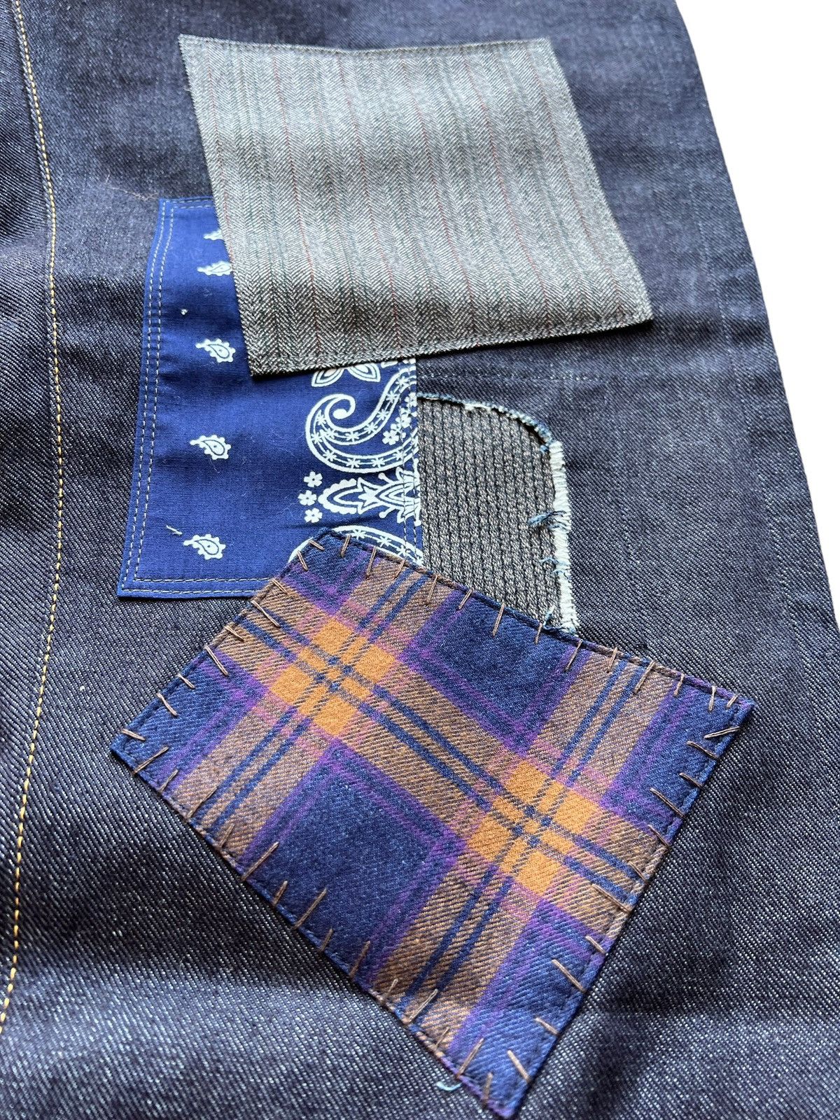 Junya Watanabe X LEVIS 503 Patchwork Indigo Denim Size US 34 / EU 50 - 4 Thumbnail