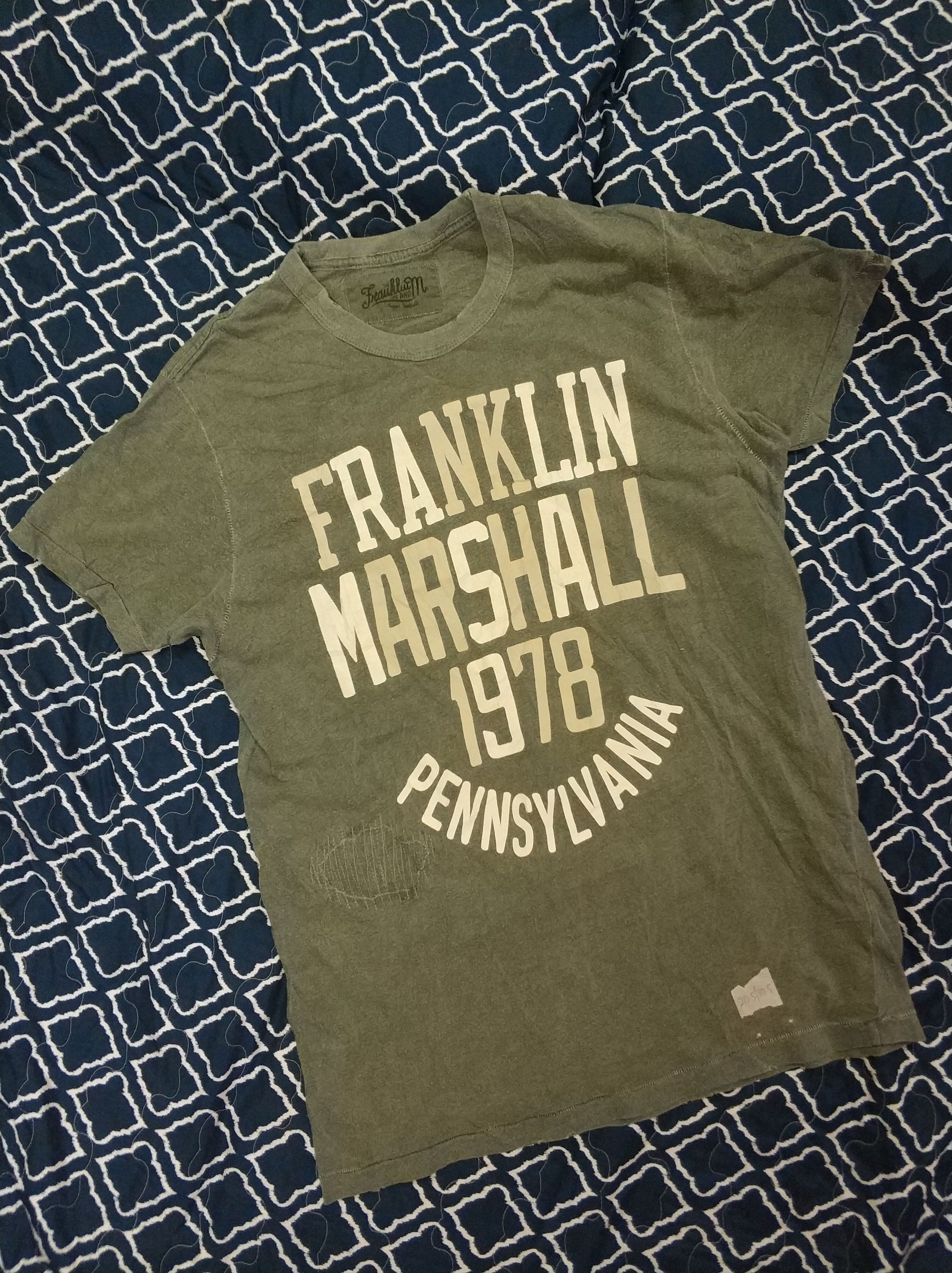 Franklin & Marshall 🔥Distressed Franklin Marshall Spellout Tees Size US M / EU 48-50 / 2 - 1 Thumbnail