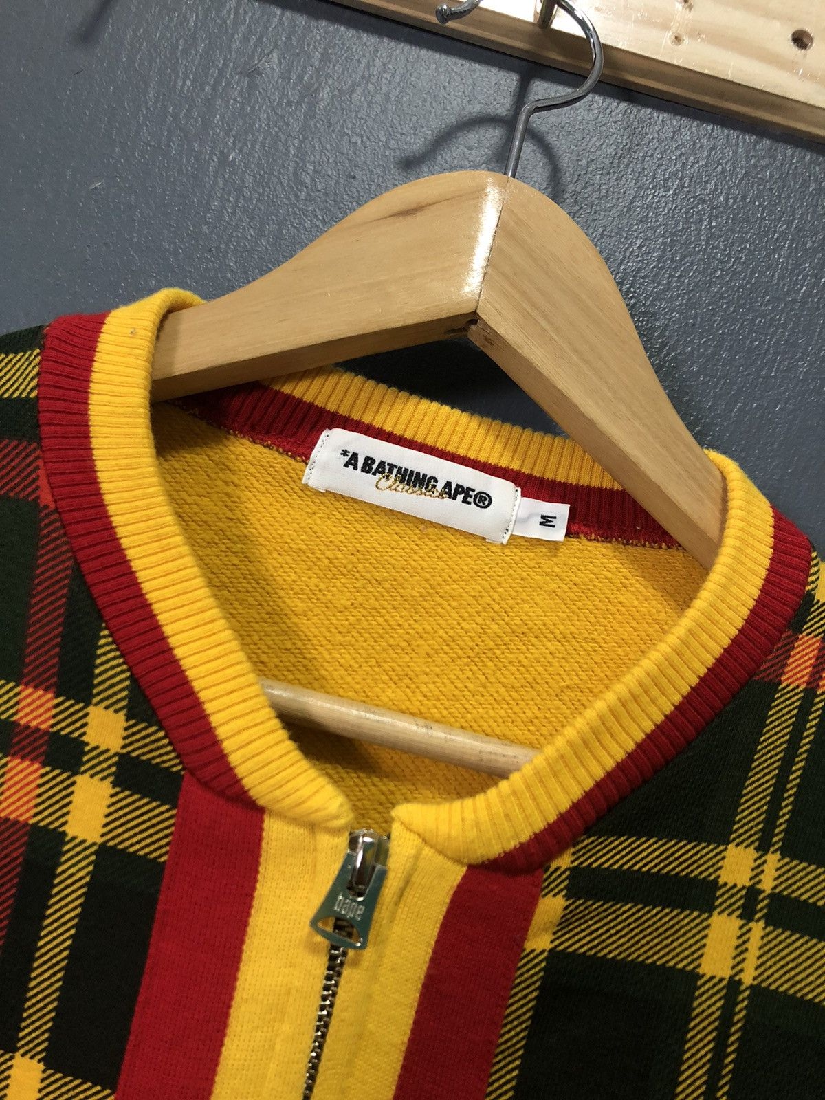 Bape VINTAGE OG BAPE PLAID CHEKERED SWEATER ZIPPER Size US M / EU 48-50 / 2 - 4 Thumbnail