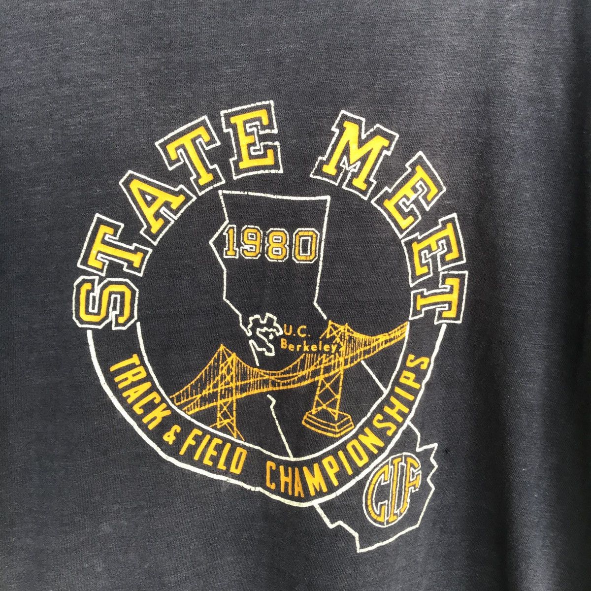 Champion × Vintage ‼️Vintage CHAMPION BLUE BAR 70s State meet championships Size US M / EU 48-50 / 2 - 3 Thumbnail