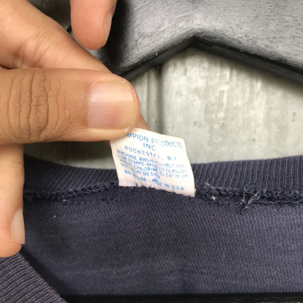Champion × Vintage ‼️Vintage CHAMPION BLUE BAR 70s State meet championships Size US M / EU 48-50 / 2 - 10 Thumbnail