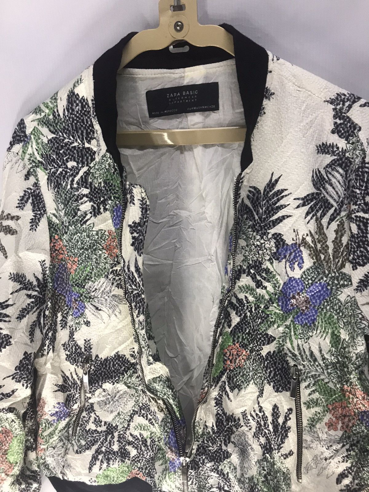 Zara Zara outwear zipper jacket flora printed Size US M / EU 48-50 / 2 - 7 Thumbnail