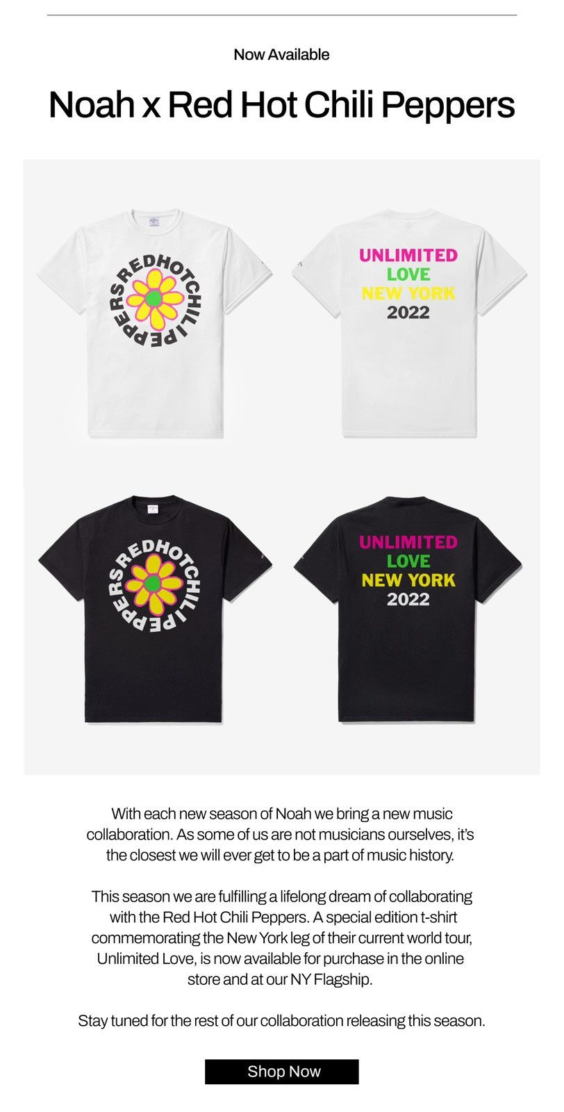 Band Tees × Noah RED HOT CHILI PEPPERS UNLIMITED LOVE TOUR TEE (XL) Size US XL / EU 56 / 4 - 3 Thumbnail