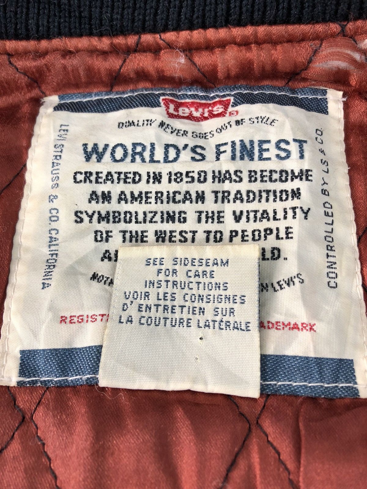 Leather × Levi's Vintage Levi’s Varsity Jacket Wool/Leather Material Rare Size US XL / EU 56 / 4 - 4 Thumbnail