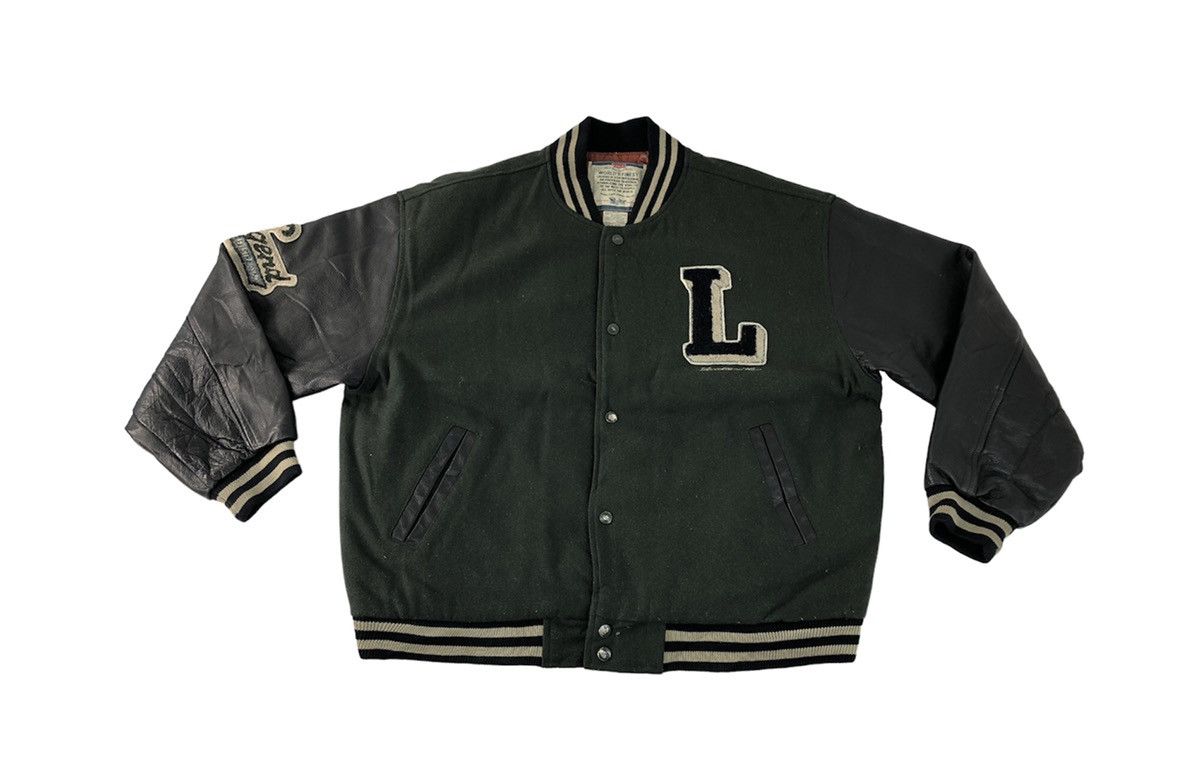 Leather × Levi's Vintage Levi’s Varsity Jacket Wool/Leather Material Rare Size US XL / EU 56 / 4 - 1 Thumbnail
