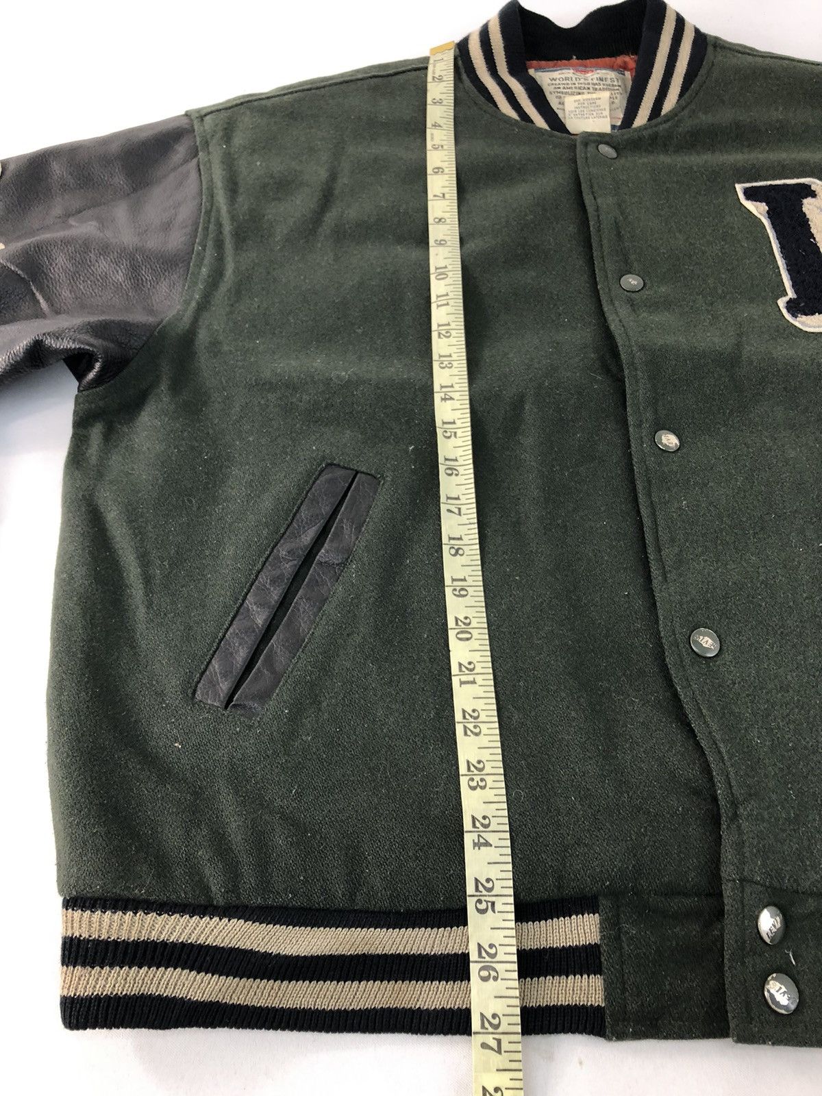 Leather × Levi's Vintage Levi’s Varsity Jacket Wool/Leather Material Rare Size US XL / EU 56 / 4 - 8 Thumbnail