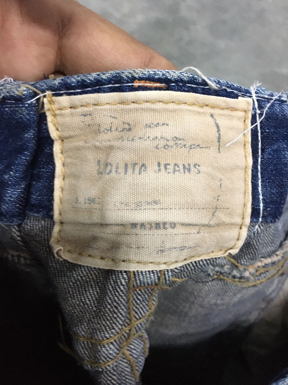 Japanese Brand RARE JapanBrand Lolita Distressed Denim Stripe Pocket Bear Size US 30 / EU 46 - 8 Thumbnail