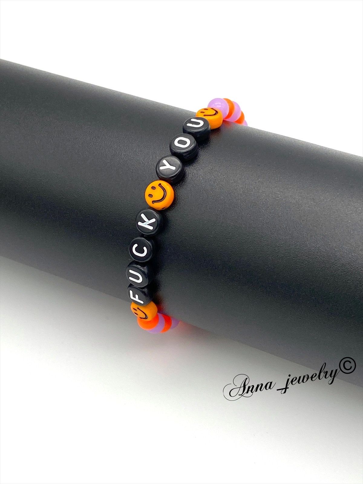 Jewelry Fuck you acrylic stretch bracelet Size ONE SIZE - 2 Thumbnail