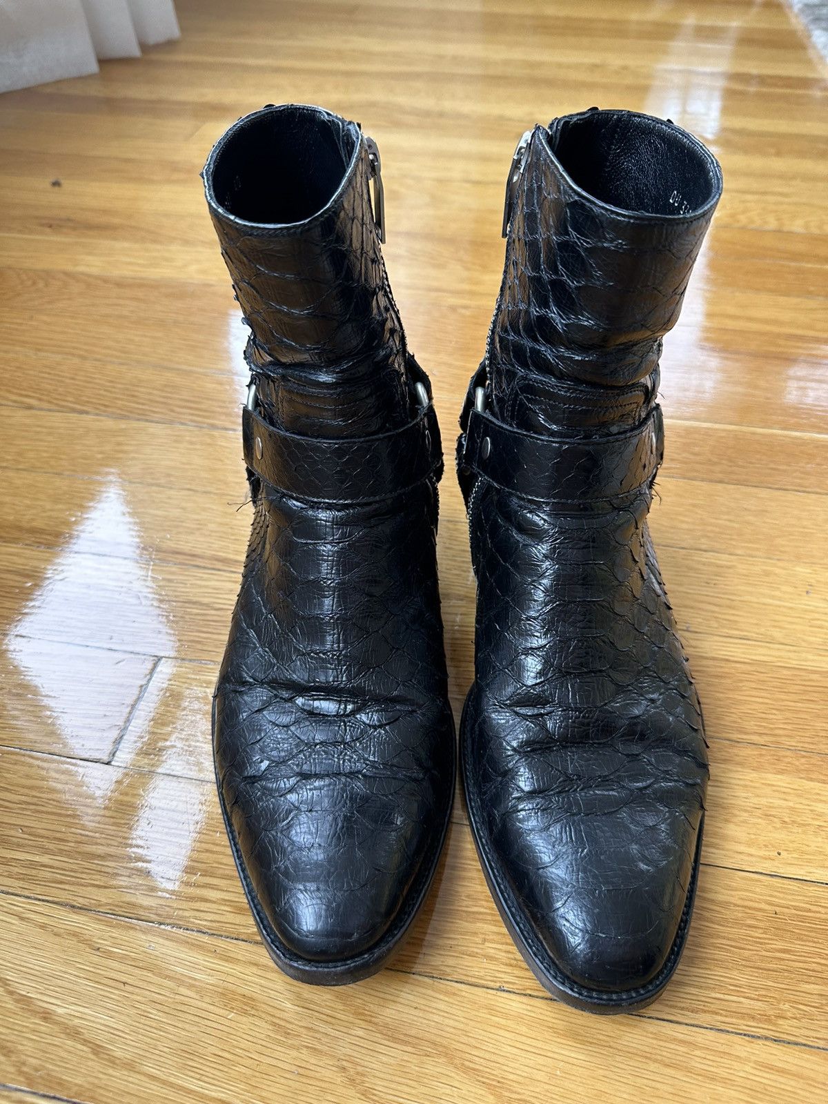 Hedi Slimane × Saint Laurent Paris Saint Laurent fw13 Wyatt python boots 40 Size US 7 / EU 40 - 5 Thumbnail