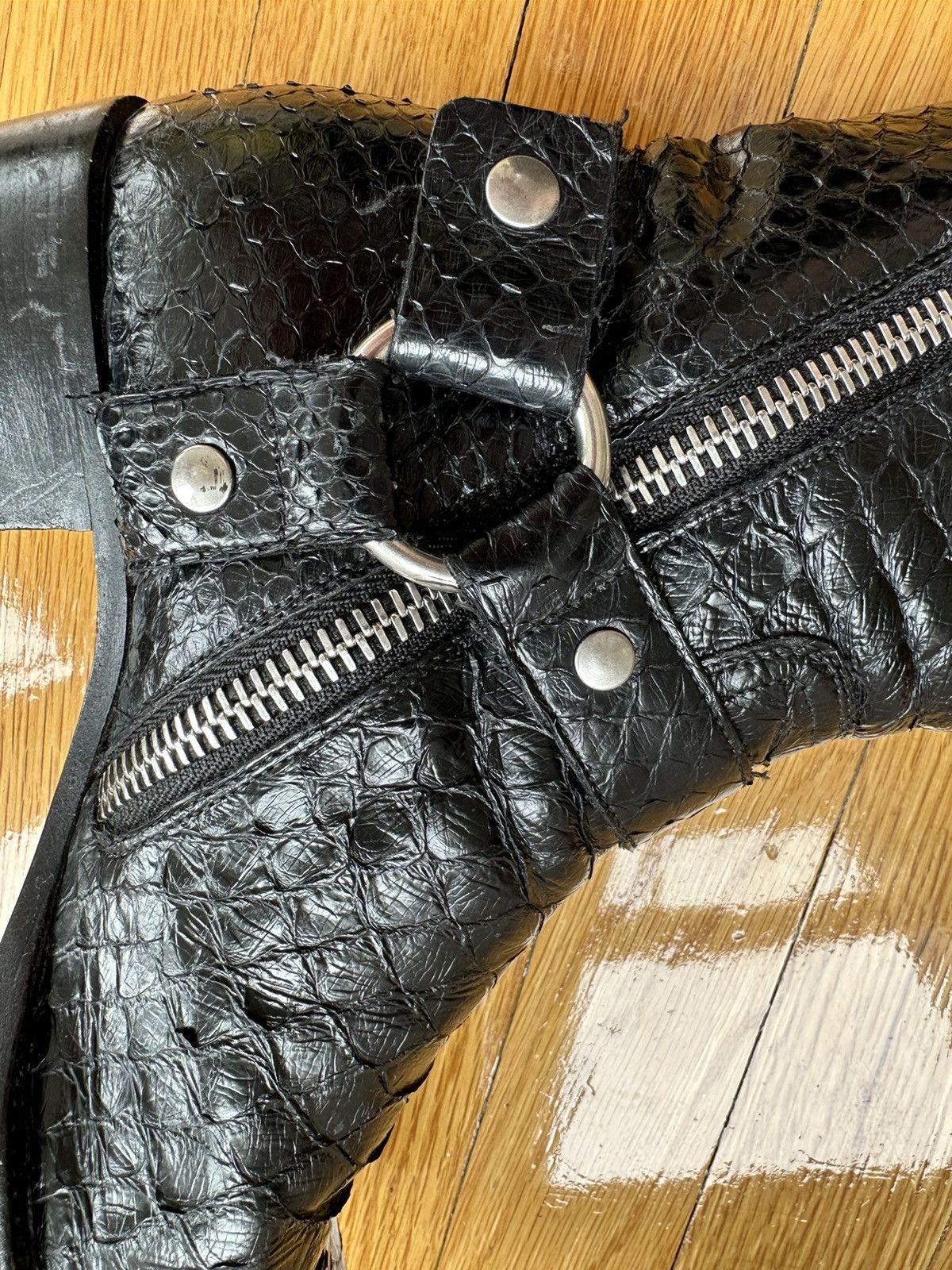 Hedi Slimane × Saint Laurent Paris Saint Laurent fw13 Wyatt python boots 40 Size US 7 / EU 40 - 11 Thumbnail