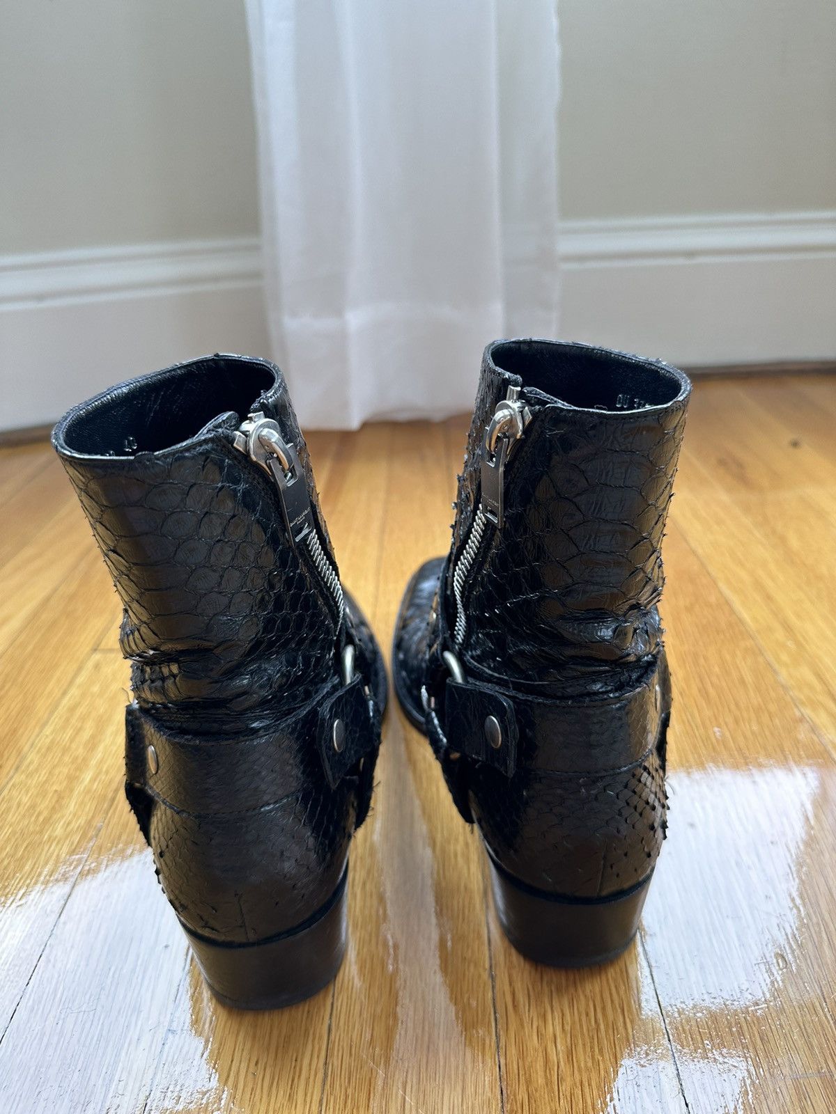 Hedi Slimane × Saint Laurent Paris Saint Laurent fw13 Wyatt python boots 40 Size US 7 / EU 40 - 6 Thumbnail