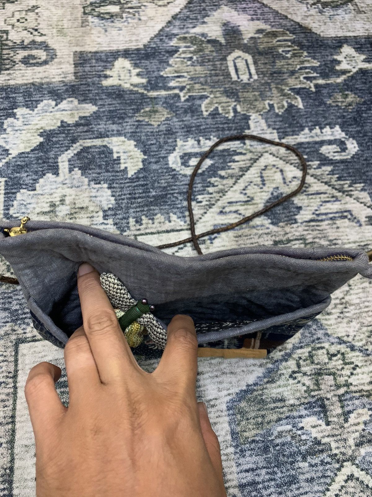 Japanese Brand Sling Bag Boro Style Small Size ONE SIZE - 8 Thumbnail