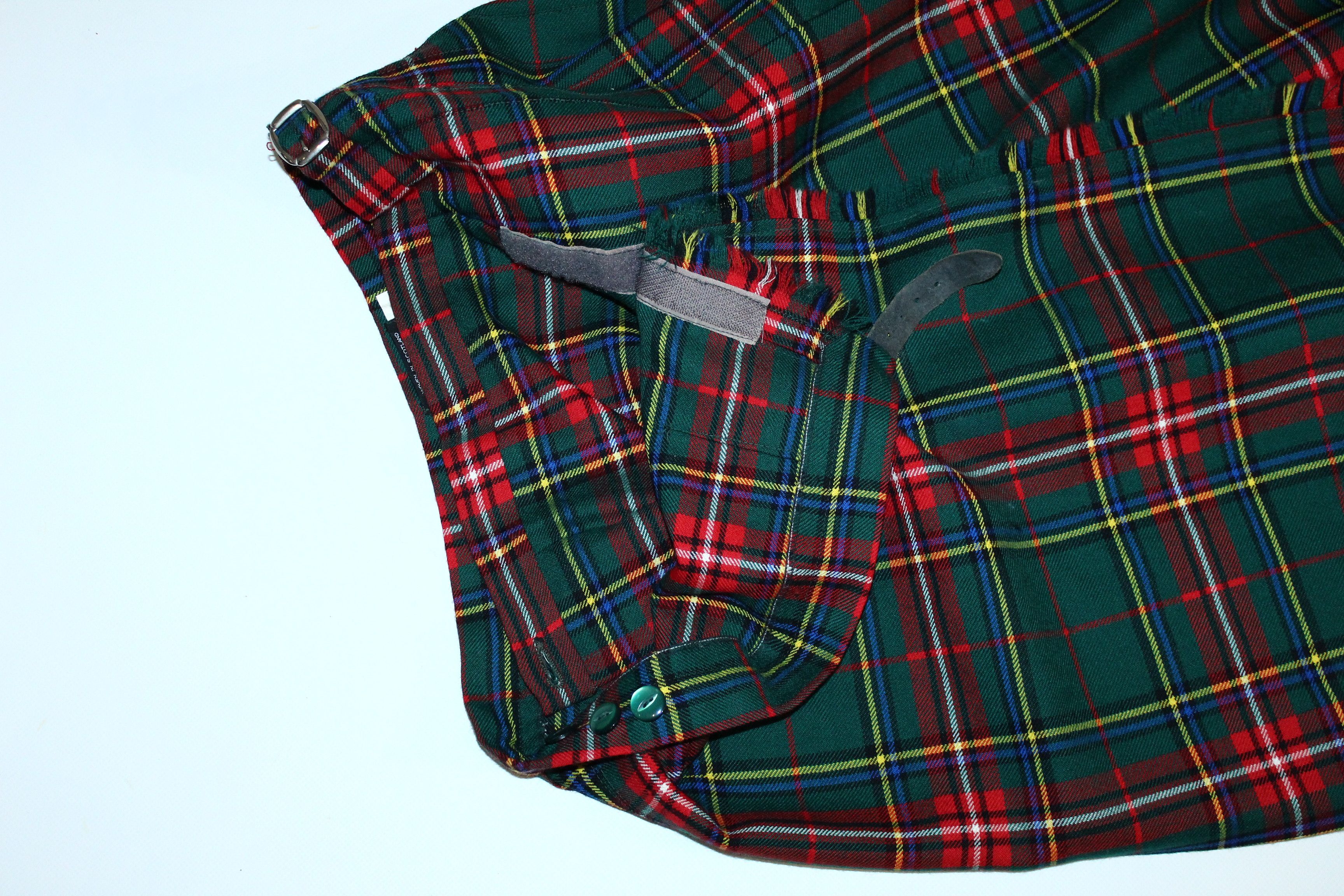 Harris Tweed VTG 🔥 70s 80s Lochcarron Scotland Classic Tartan Wool Kilt Size US 31 - 7 Thumbnail