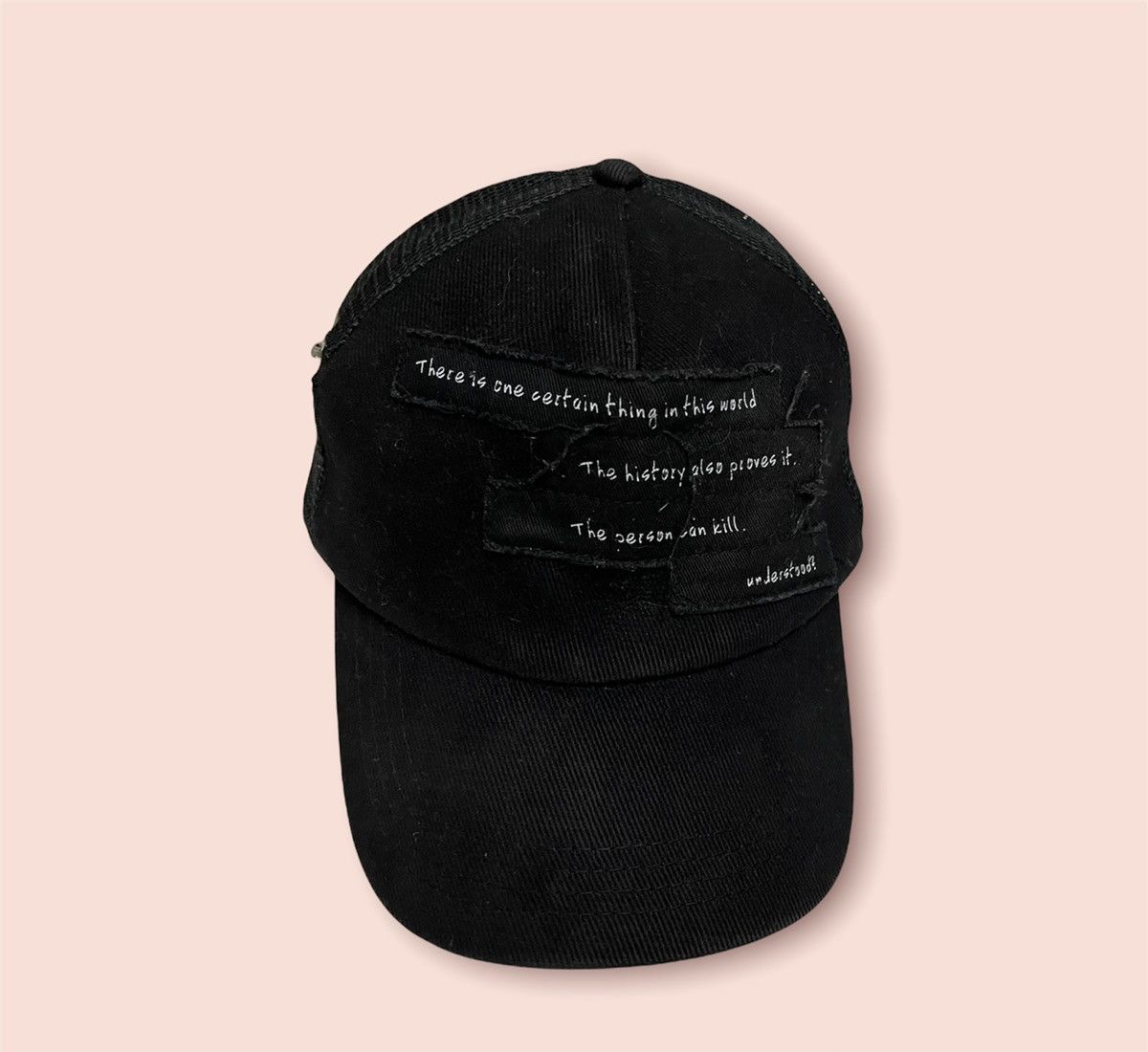 Japanese Brand × Suspicious Antwerp RARE ANTWERP PATCHES SCRIPTS TRUCKER SNAPBACK Size ONE SIZE - 4 Thumbnail