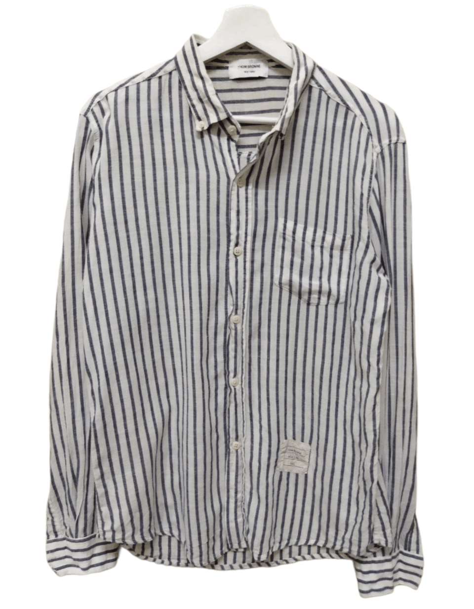 Designer × Thom Browne THOM BROWNE New York Striped Shirt Size US M / EU 48-50 / 2 - 1 Thumbnail