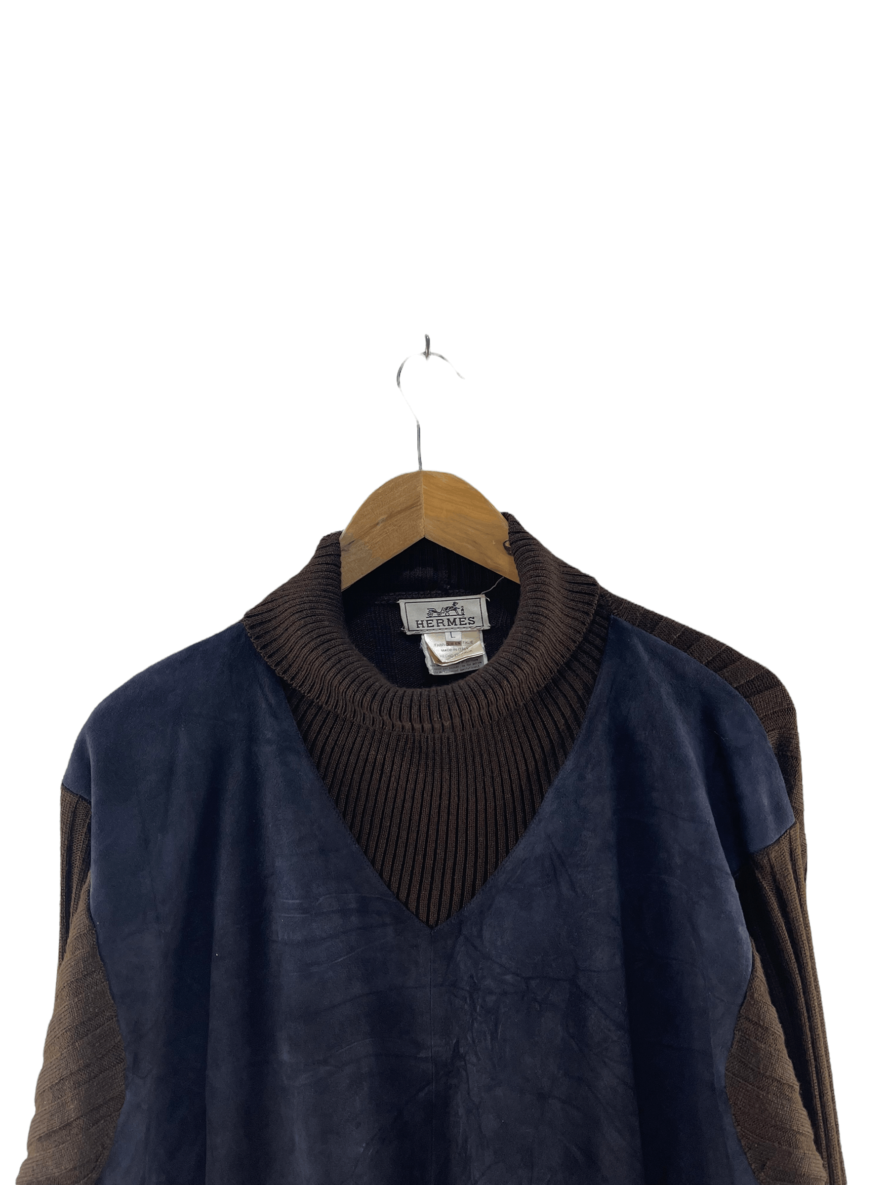 Hermes Vintage Hermes Leather Knitwear Size US M / EU 48-50 / 2 - 9 Thumbnail