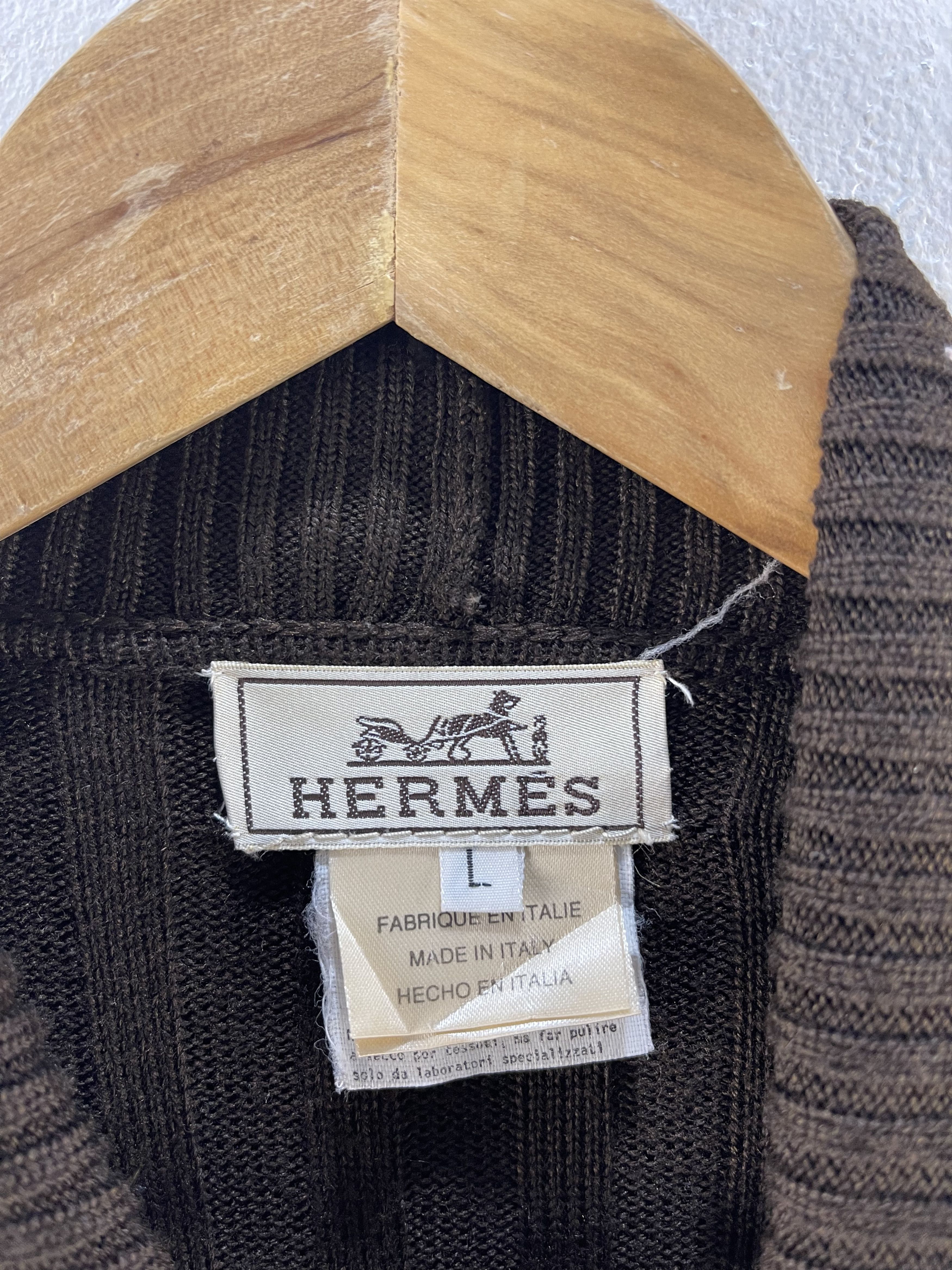 Hermes Vintage Hermes Leather Knitwear Size US M / EU 48-50 / 2 - 12 Thumbnail