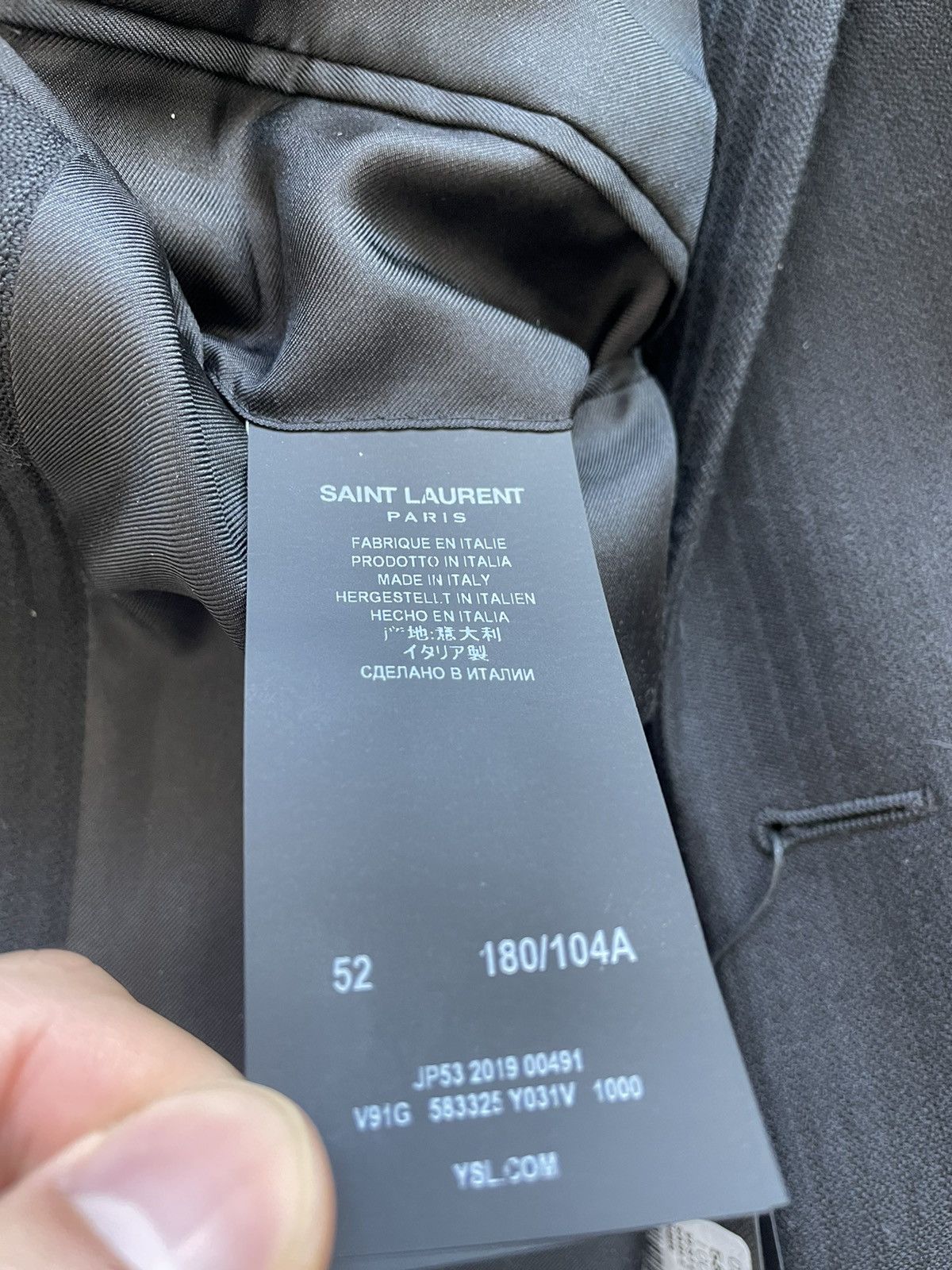 Hedi Slimane × Saint Laurent Paris × Yves Saint Laurent Rare $4,200 Value SuperRunway Limited Edition Studded Blazer Size 52R - 7 Thumbnail