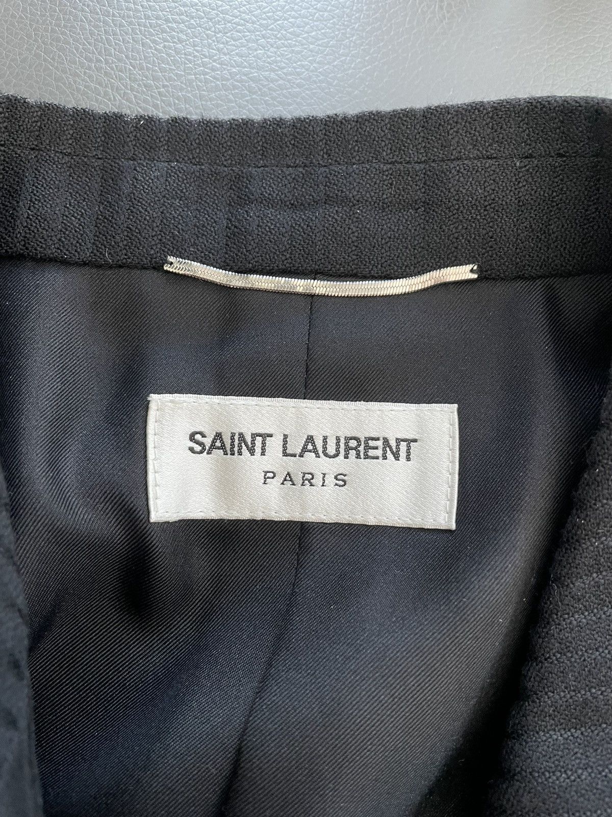 Hedi Slimane × Saint Laurent Paris × Yves Saint Laurent Rare $4,200 Value SuperRunway Limited Edition Studded Blazer Size 52R - 2 Thumbnail