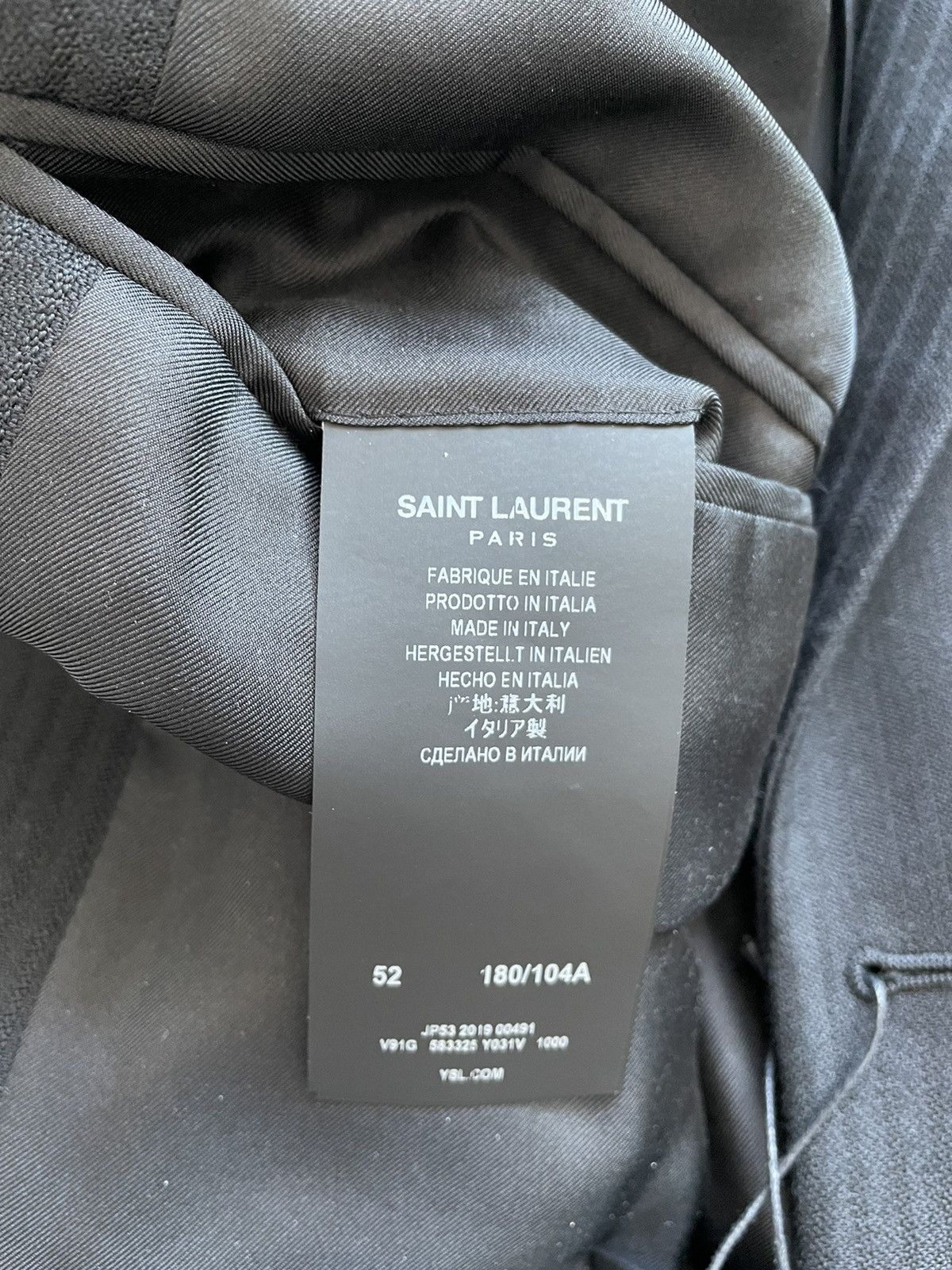 Hedi Slimane × Saint Laurent Paris × Yves Saint Laurent Rare $4,200 Value SuperRunway Limited Edition Studded Blazer Size 52R - 8 Thumbnail