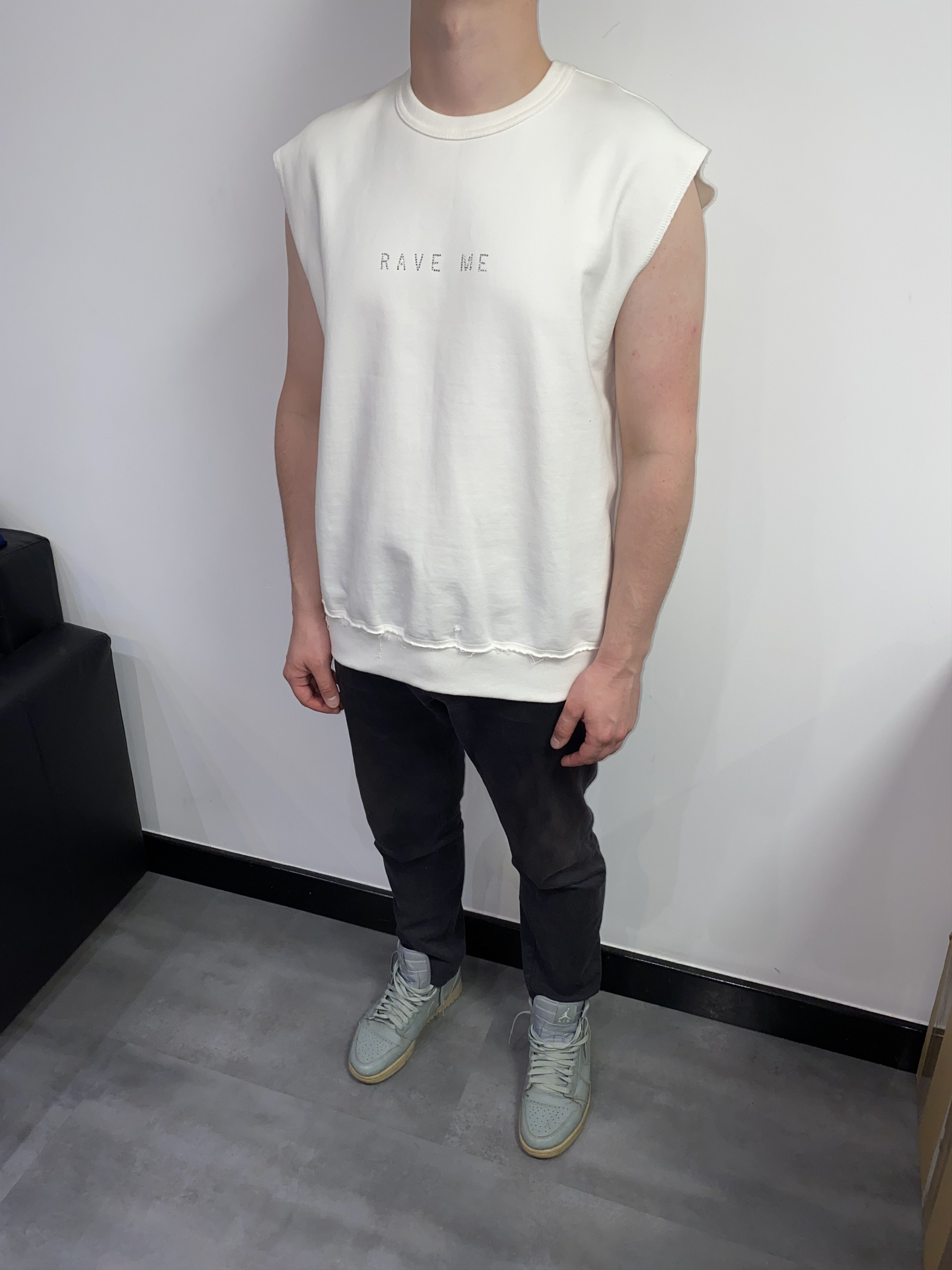 image of Dswt! Ss18 Misbhv "rave Me' Logo Tank Top in White, Men's (Size Large)