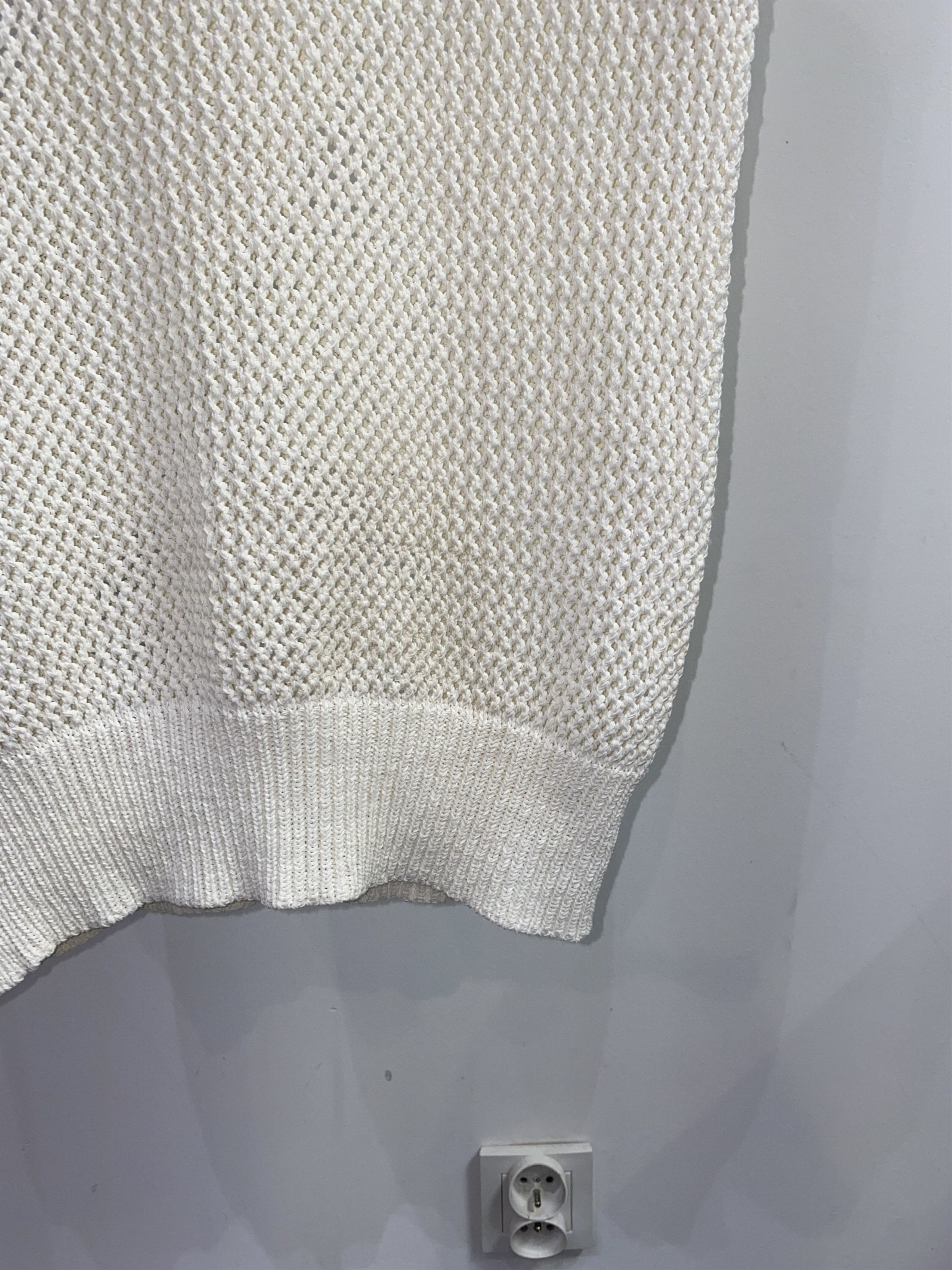 Raf Simons SS09 Raf Simons "R" Logo Cream Handknit Tank Top Size US S / EU 44-46 / 1 - 8 Thumbnail