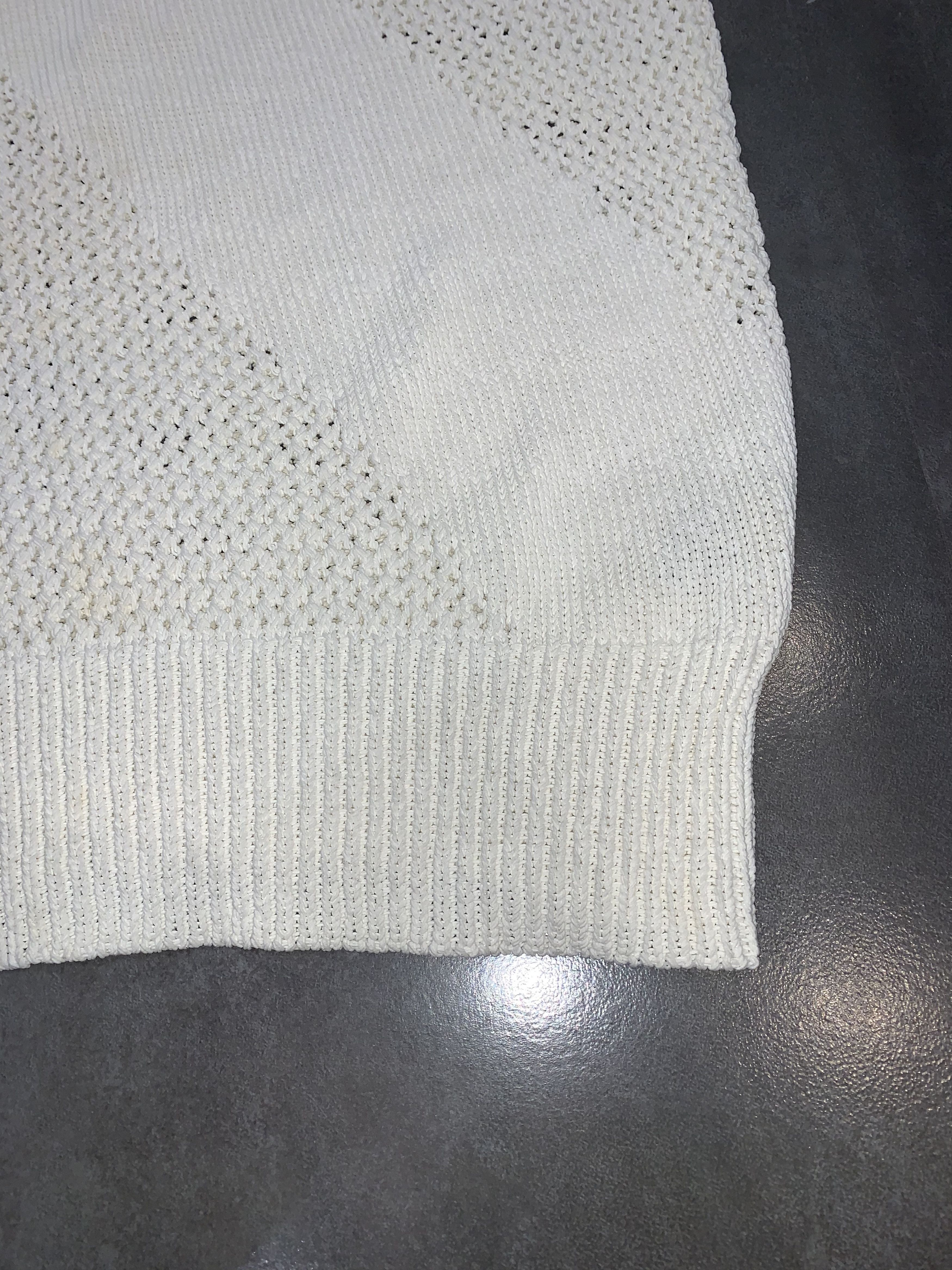 Raf Simons SS09 Raf Simons "R" Logo Cream Handknit Tank Top Size US S / EU 44-46 / 1 - 11 Thumbnail