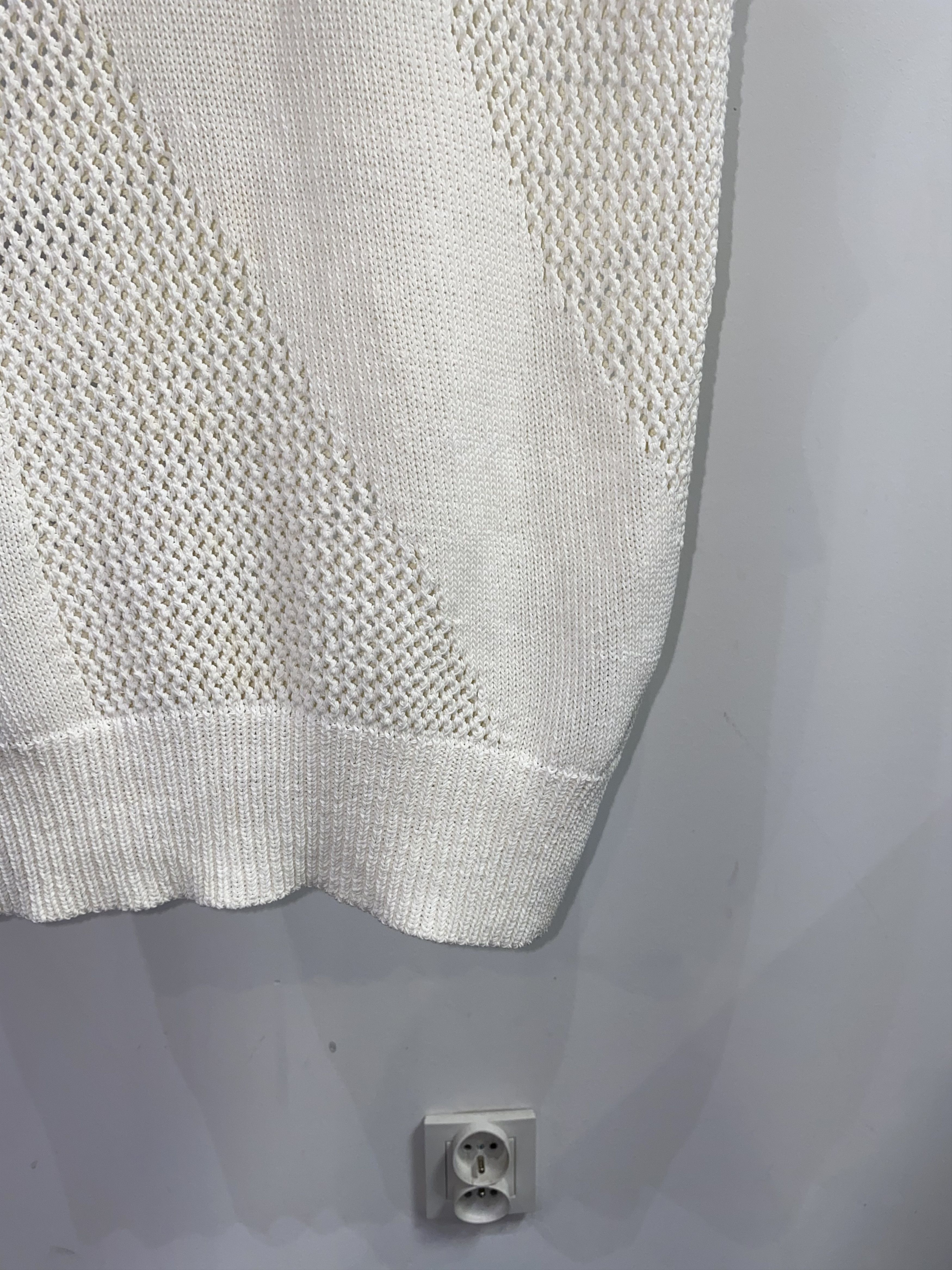 Raf Simons SS09 Raf Simons "R" Logo Cream Handknit Tank Top Size US S / EU 44-46 / 1 - 5 Thumbnail