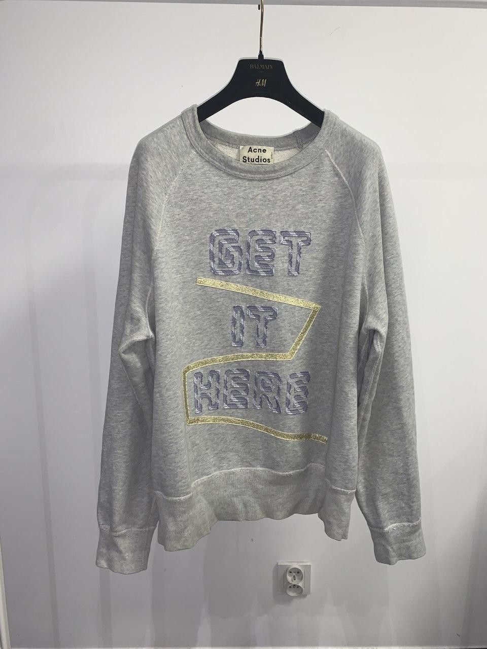 Acne Studios SS14 Acne Studios College Patch Gray Sweatshirt Size US XL / EU 56 / 4 - 2 Thumbnail
