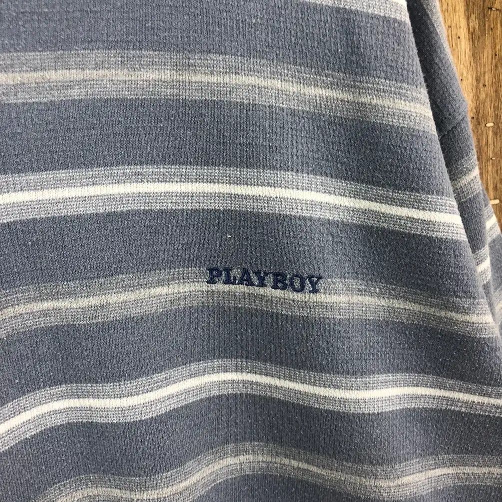 Playboy × Vintage Vintage Playboy Soft Blue Sweatshirt #0185 Size US L / EU 52-54 / 3 - 4 Thumbnail