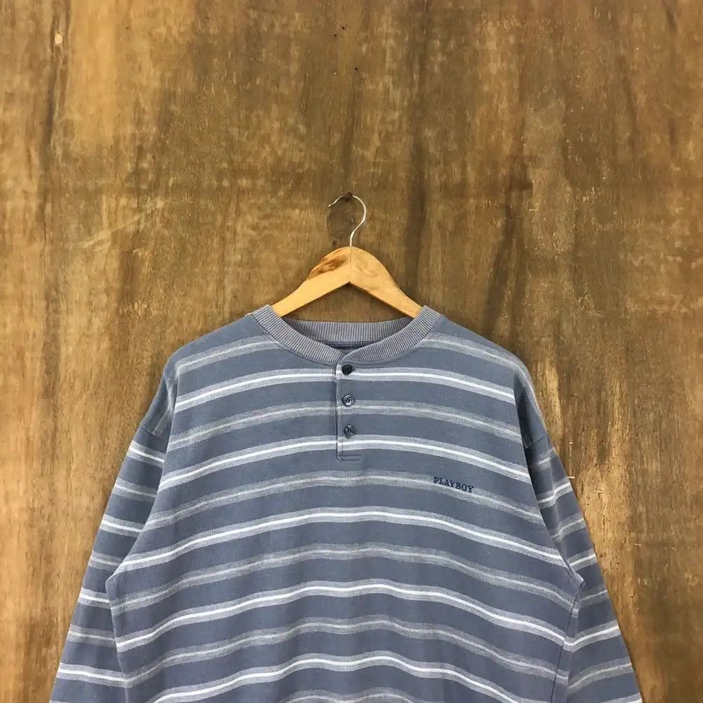 Playboy × Vintage Vintage Playboy Soft Blue Sweatshirt #0185 Size US L / EU 52-54 / 3 - 2 Thumbnail