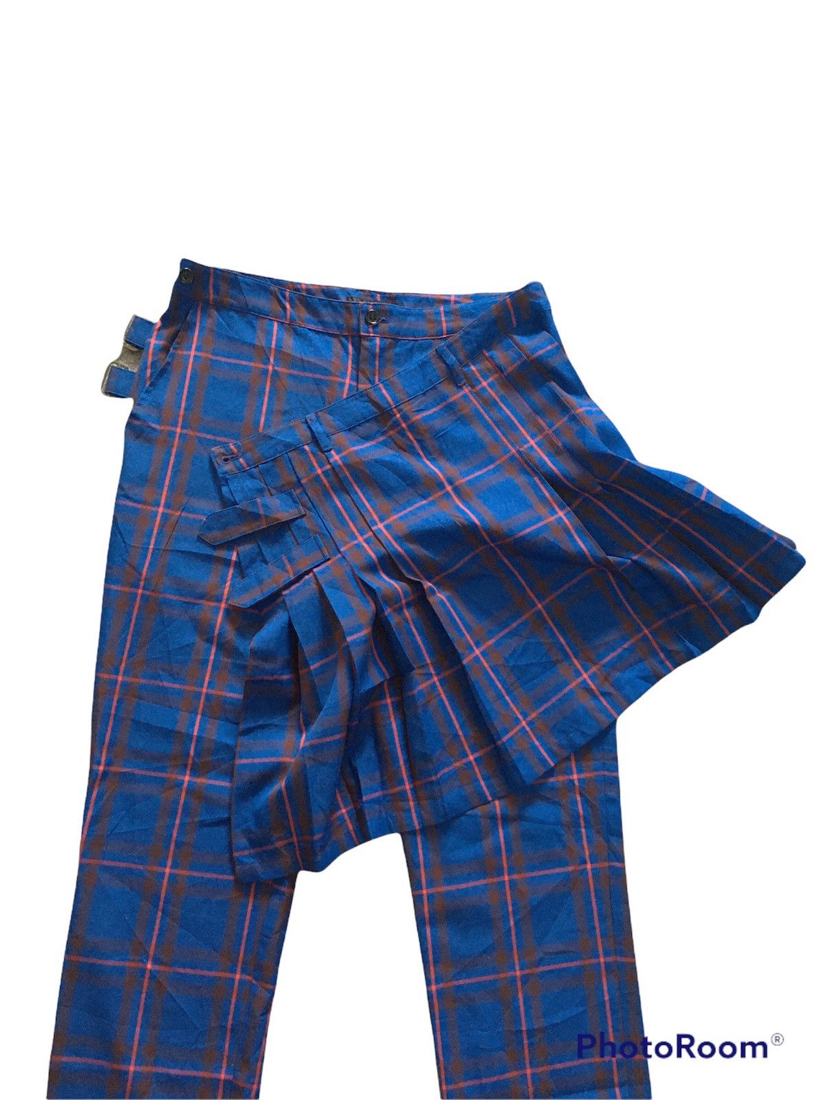 Japanese Brand × Seditionaries Japanese Brand Lucy Plaid Double Bumflap Pants Size US 32 / EU 48 - 5 Thumbnail
