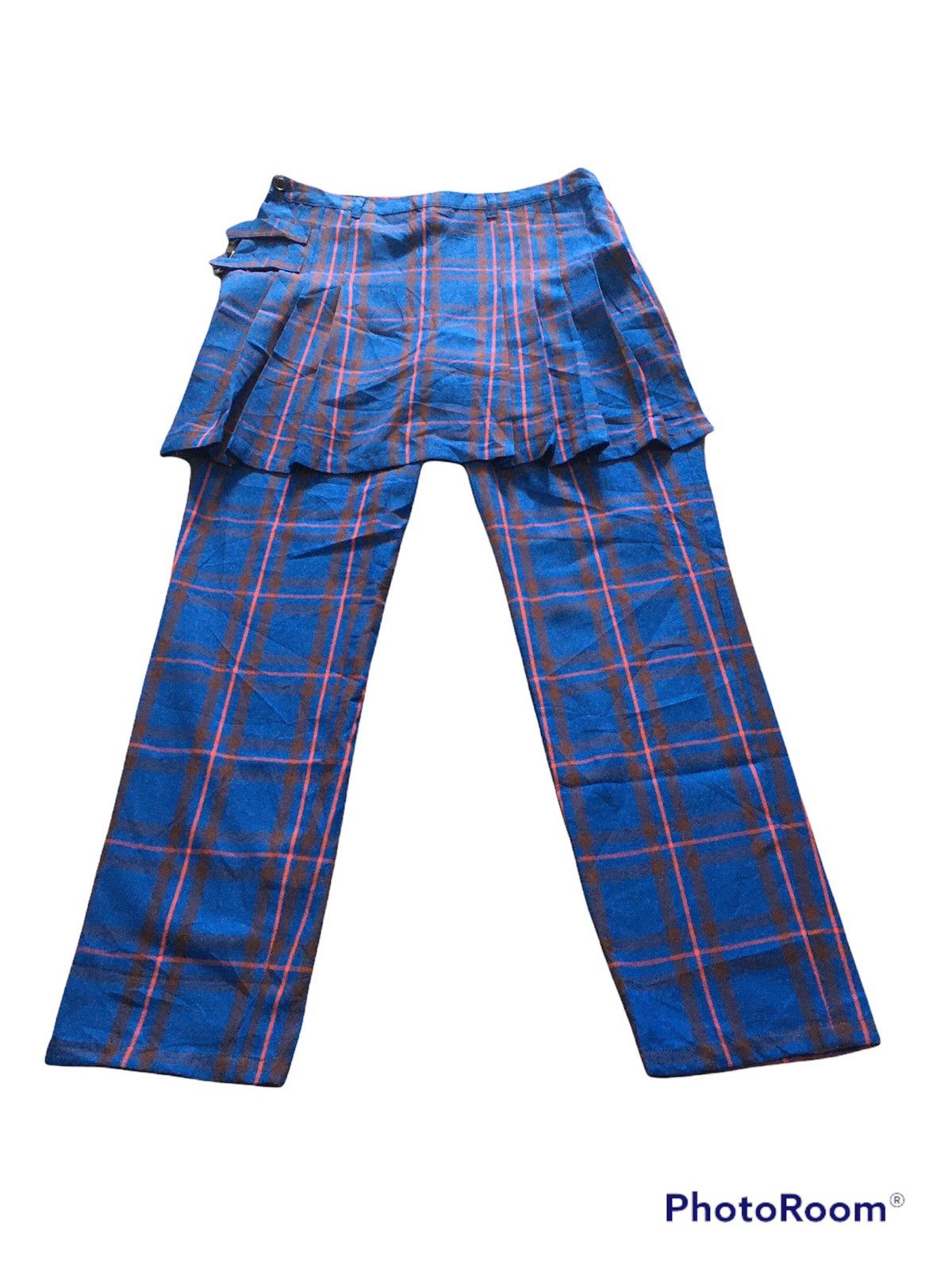 Japanese Brand × Seditionaries Japanese Brand Lucy Plaid Double Bumflap Pants Size US 32 / EU 48 - 3 Thumbnail