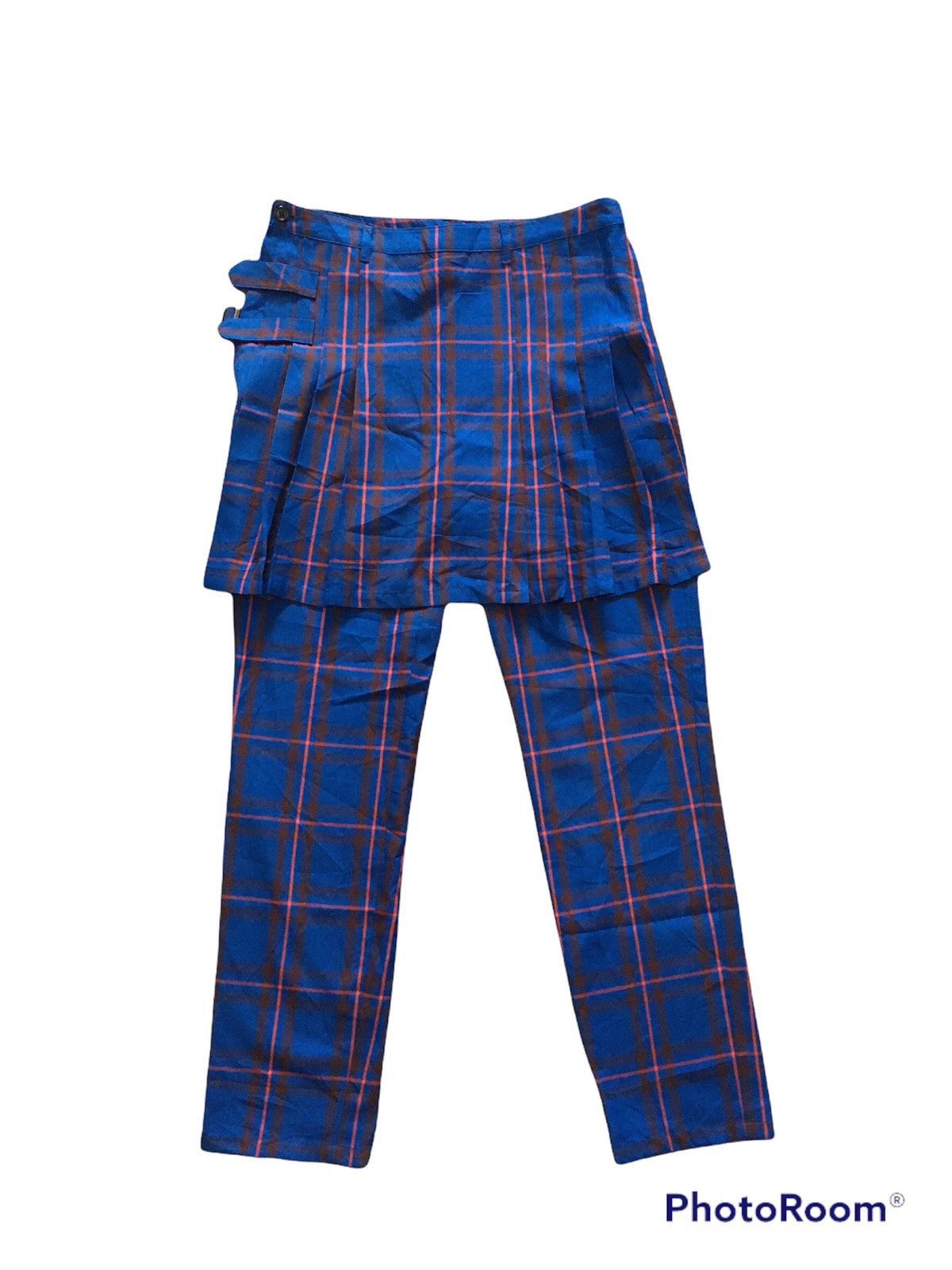 Japanese Brand × Seditionaries Japanese Brand Lucy Plaid Double Bumflap Pants Size US 32 / EU 48 - 1 Thumbnail