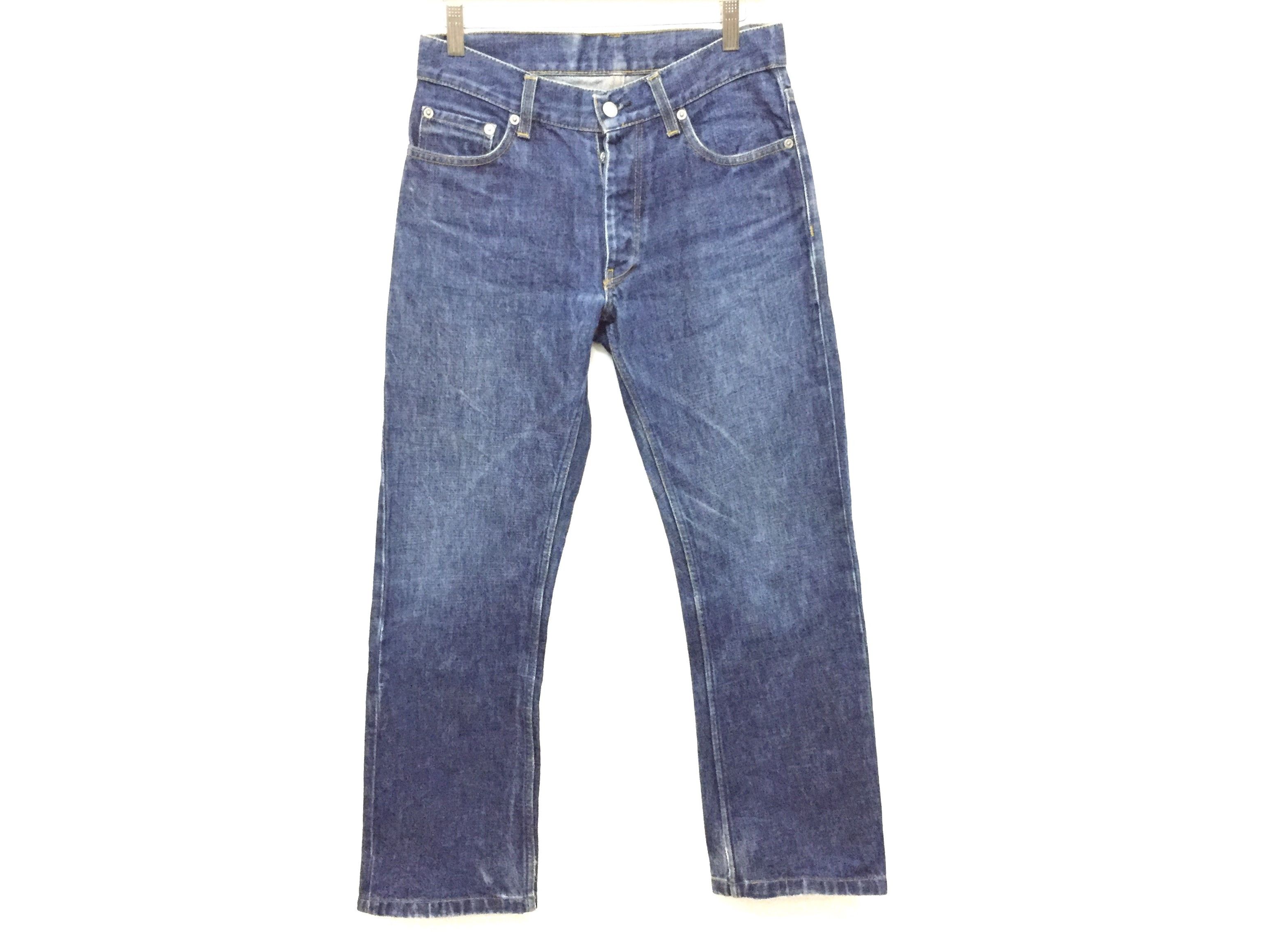 Helmut Lang SS1999 HELMUT LANG faded crop raw denim Size US 29 - 3 Thumbnail