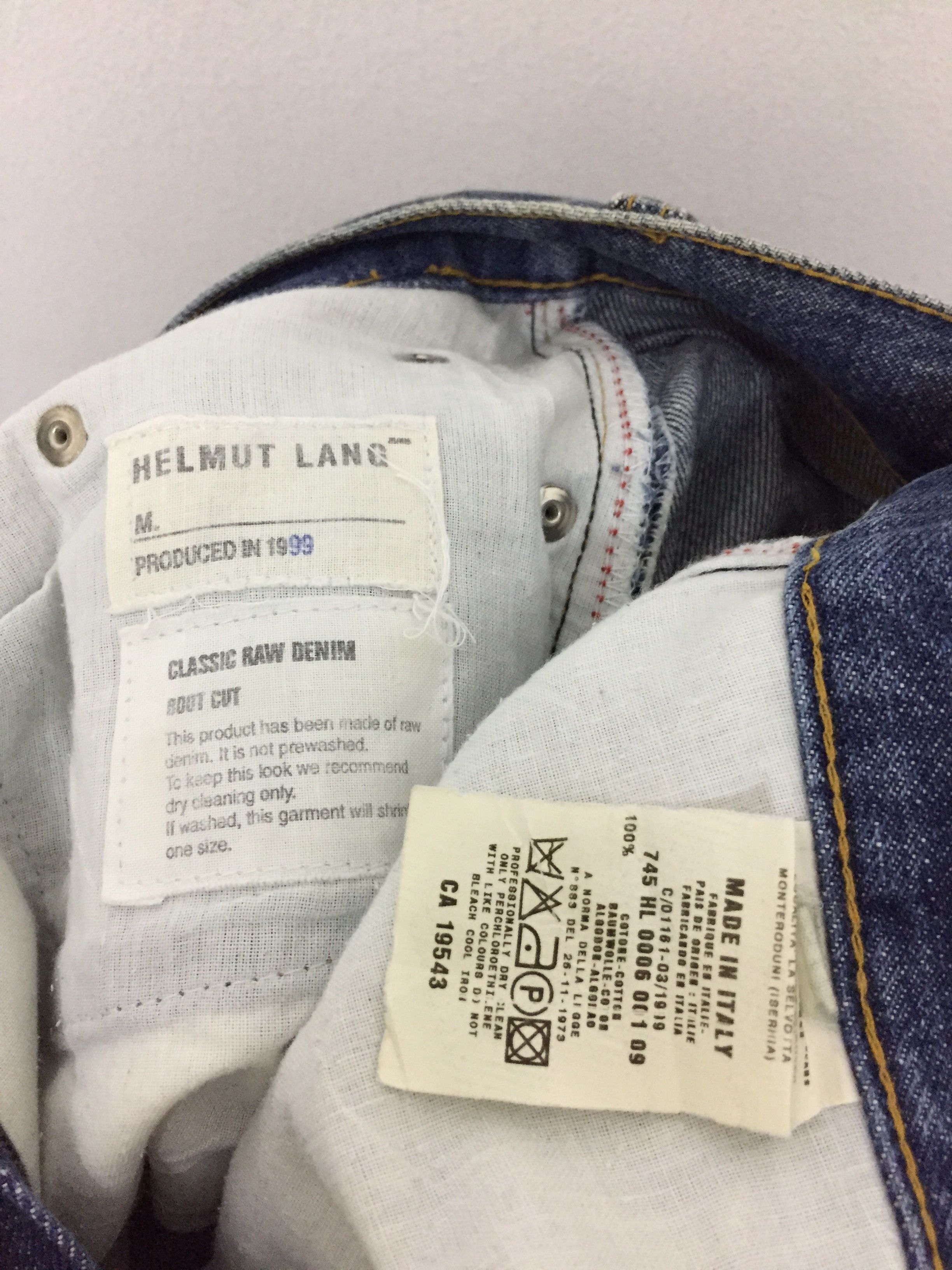 Helmut Lang SS1999 HELMUT LANG faded crop raw denim Size US 29 - 10 Thumbnail