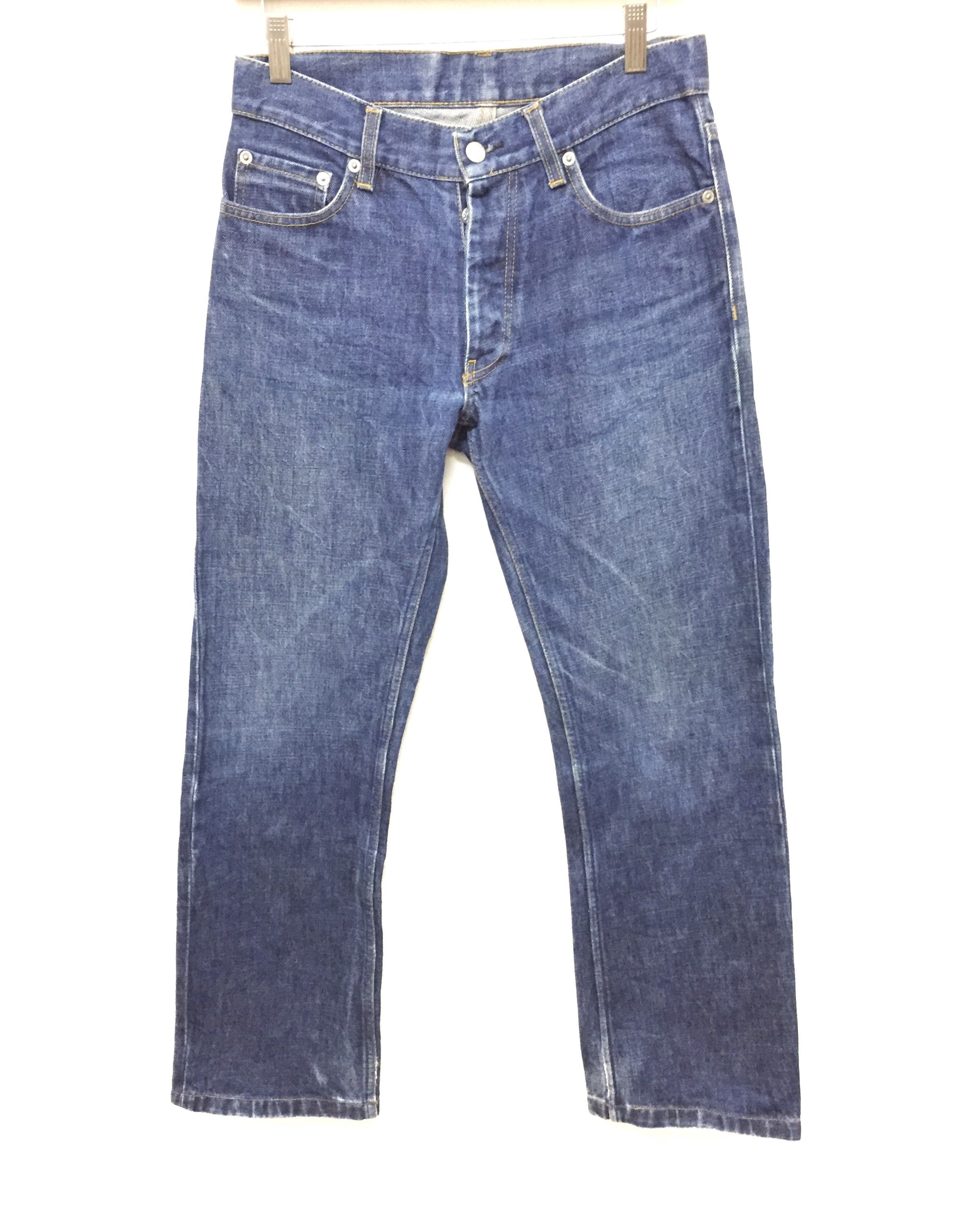 Helmut Lang SS1999 HELMUT LANG faded crop raw denim Size US 29 - 2 Thumbnail
