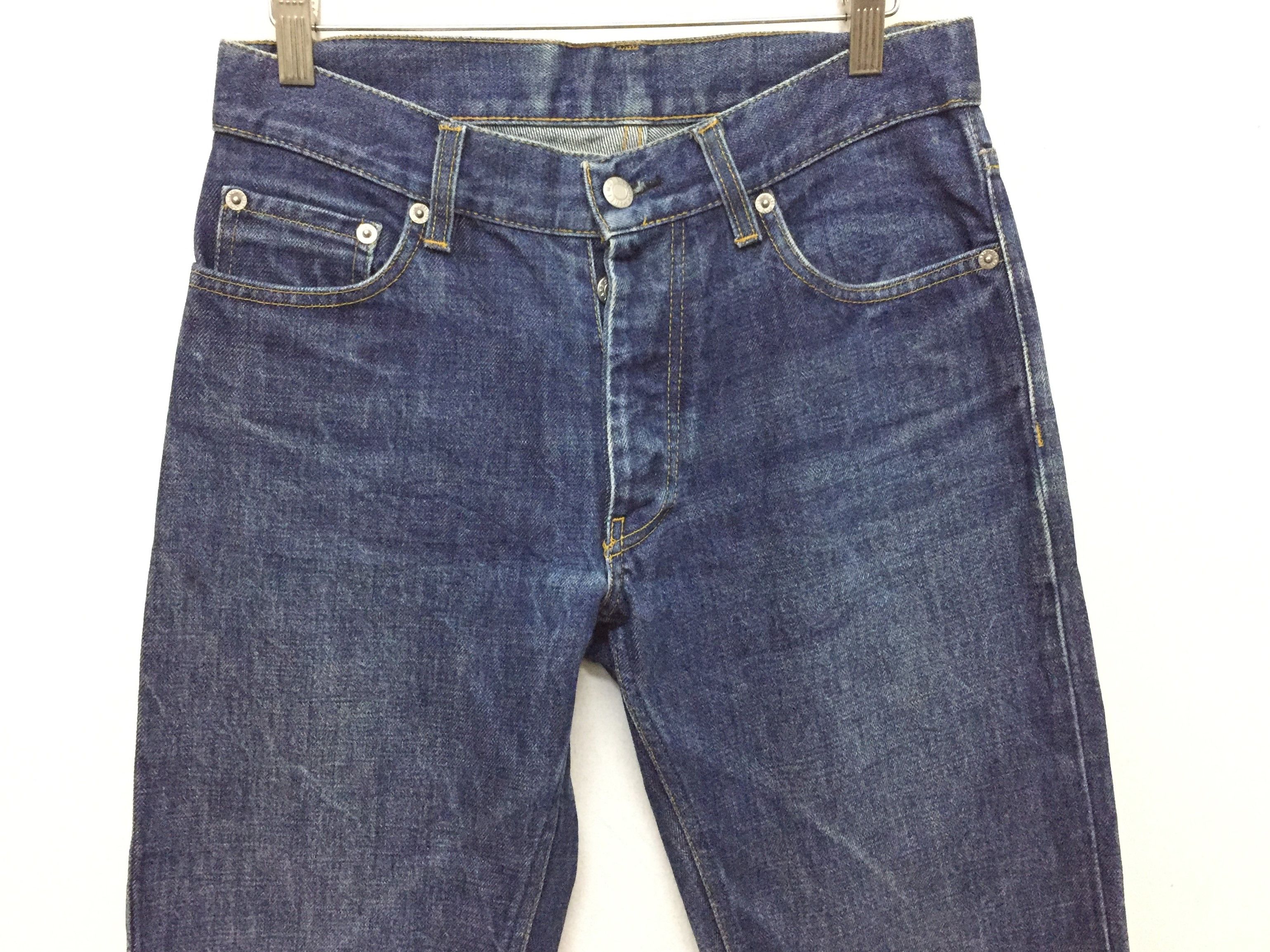 Helmut Lang SS1999 HELMUT LANG faded crop raw denim Size US 29 - 4 Thumbnail