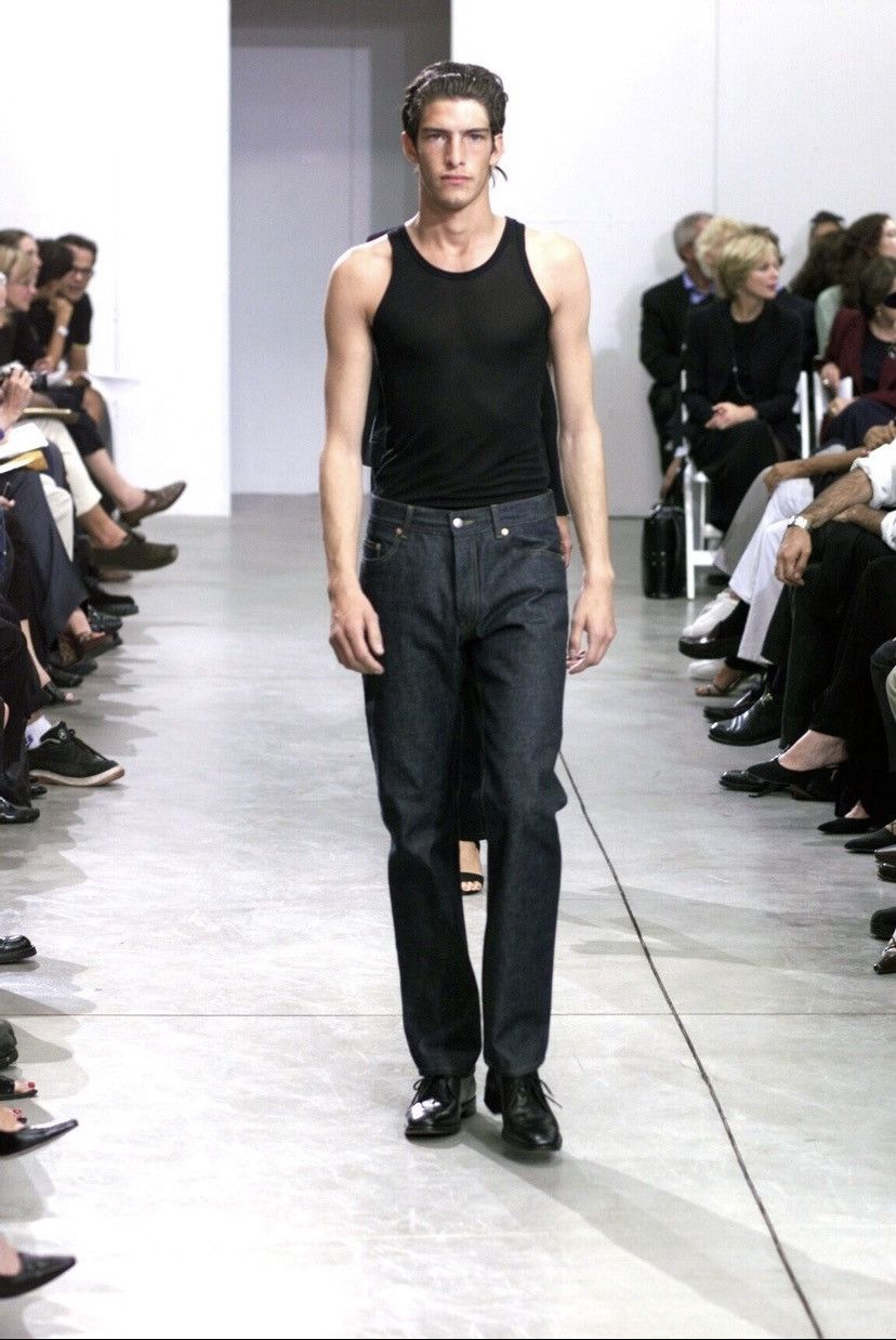 Helmut Lang SS1999 HELMUT LANG faded crop raw denim Size US 29 - 1 Thumbnail