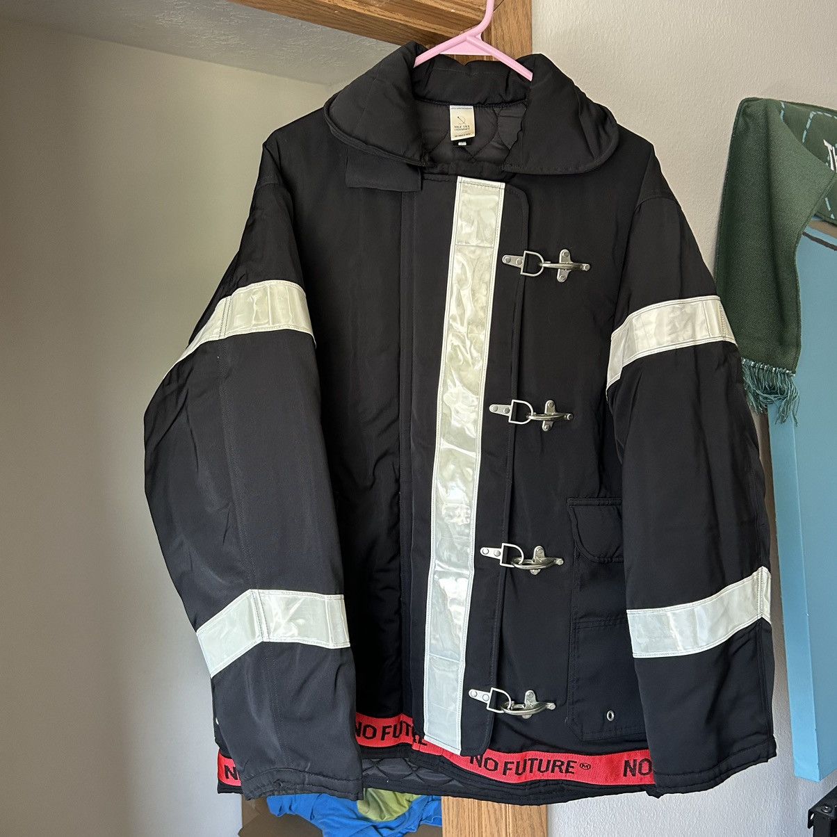 MAGIC STICK 2018 MEANS NOTHiNG HEAVY DUTY FiRE FiGHTERS COAT JACKET Size US L / EU 52-54 / 3 - 14 Thumbnail