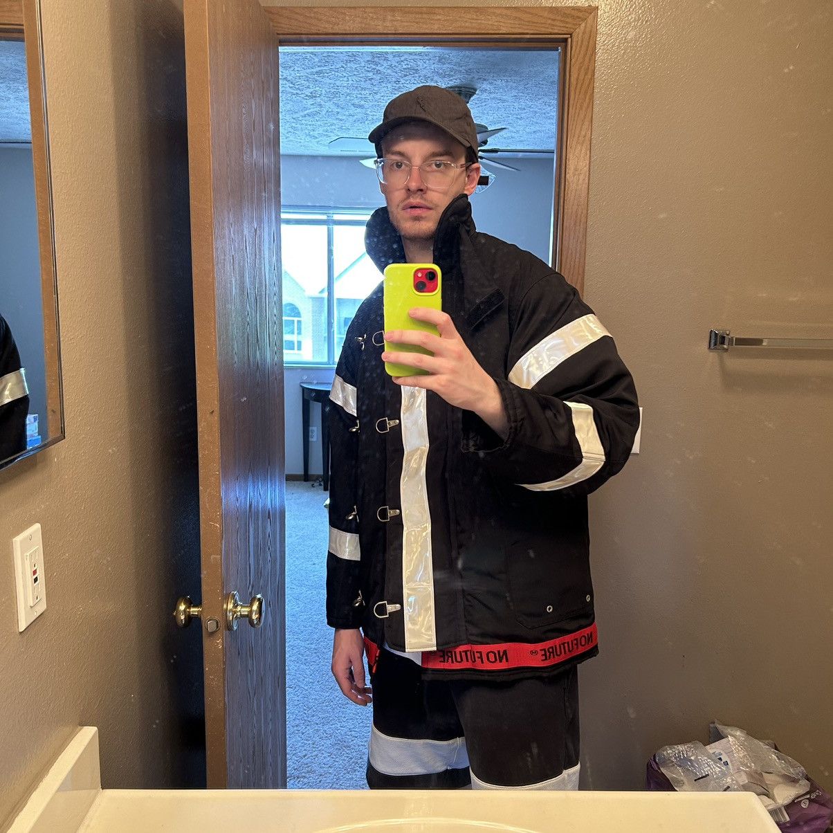 MAGIC STICK 2018 MEANS NOTHiNG HEAVY DUTY FiRE FiGHTERS COAT JACKET Size US L / EU 52-54 / 3 - 22 Thumbnail