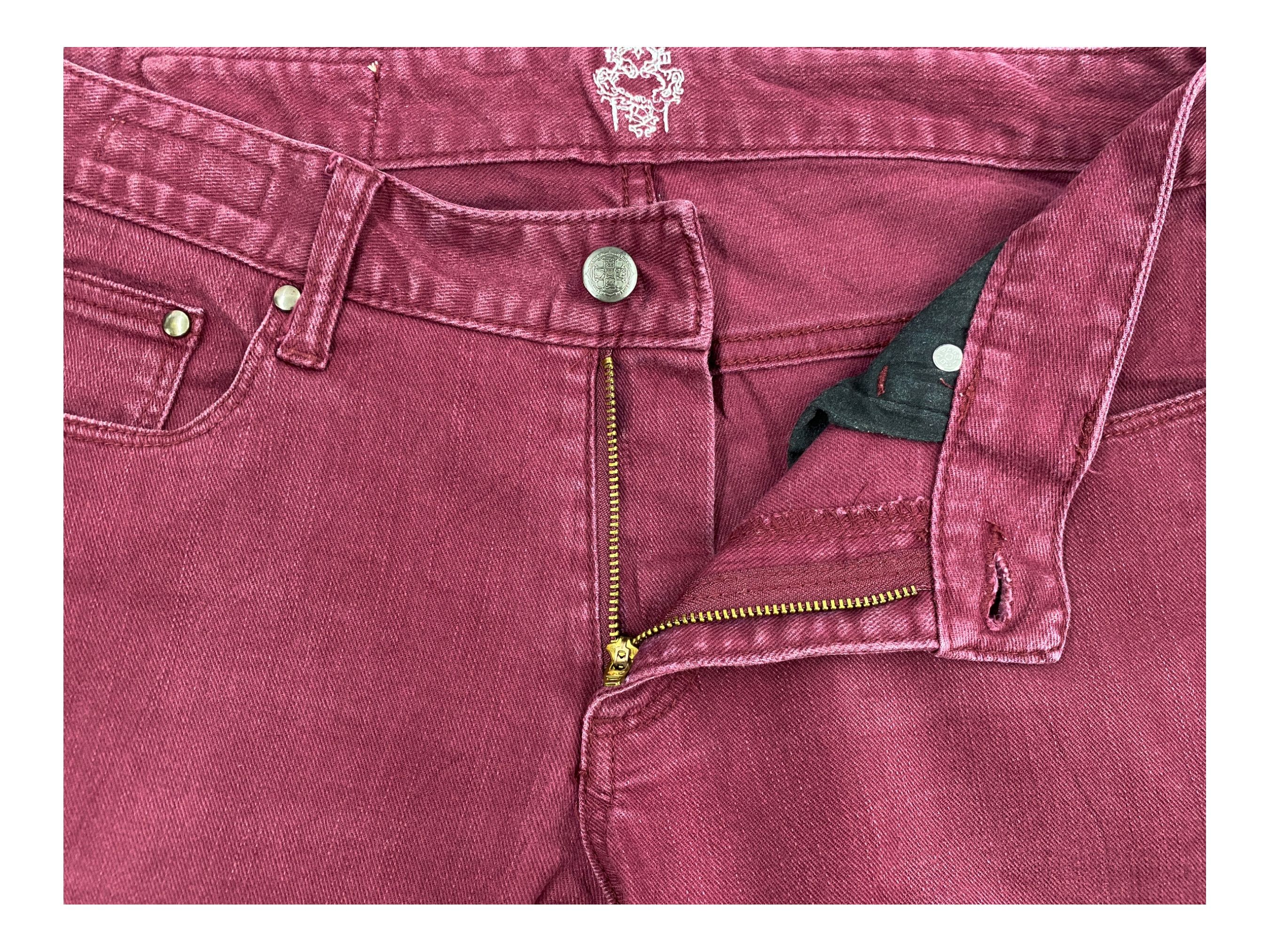 Japanese Brand Root Three Japanese Distressed Denim – Raw Hem, Rare Size US 32 / EU 48 - 4 Thumbnail