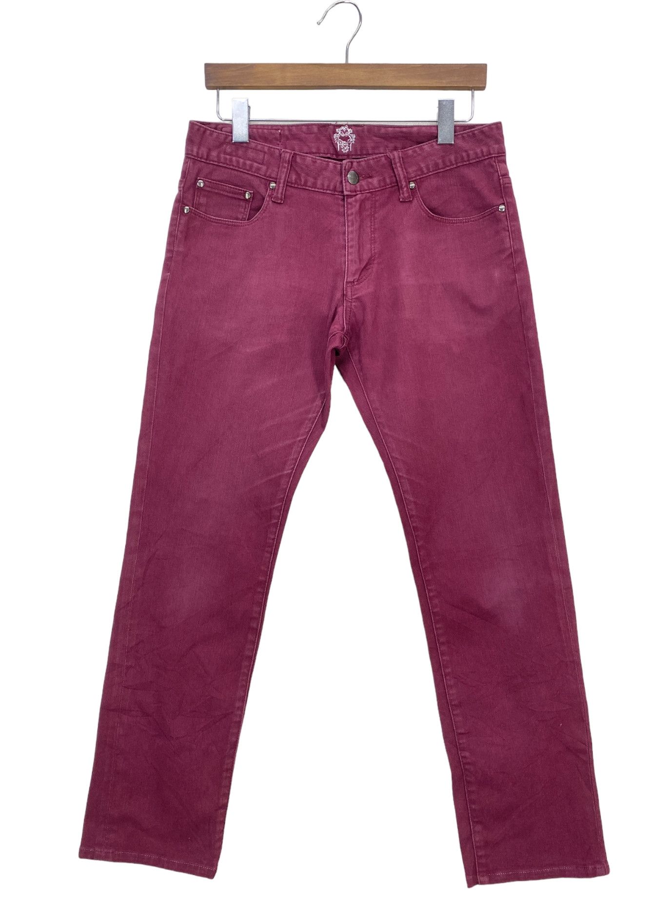 Japanese Brand Root Three Japanese Distressed Denim – Raw Hem, Rare Size US 32 / EU 48 - 1 Thumbnail