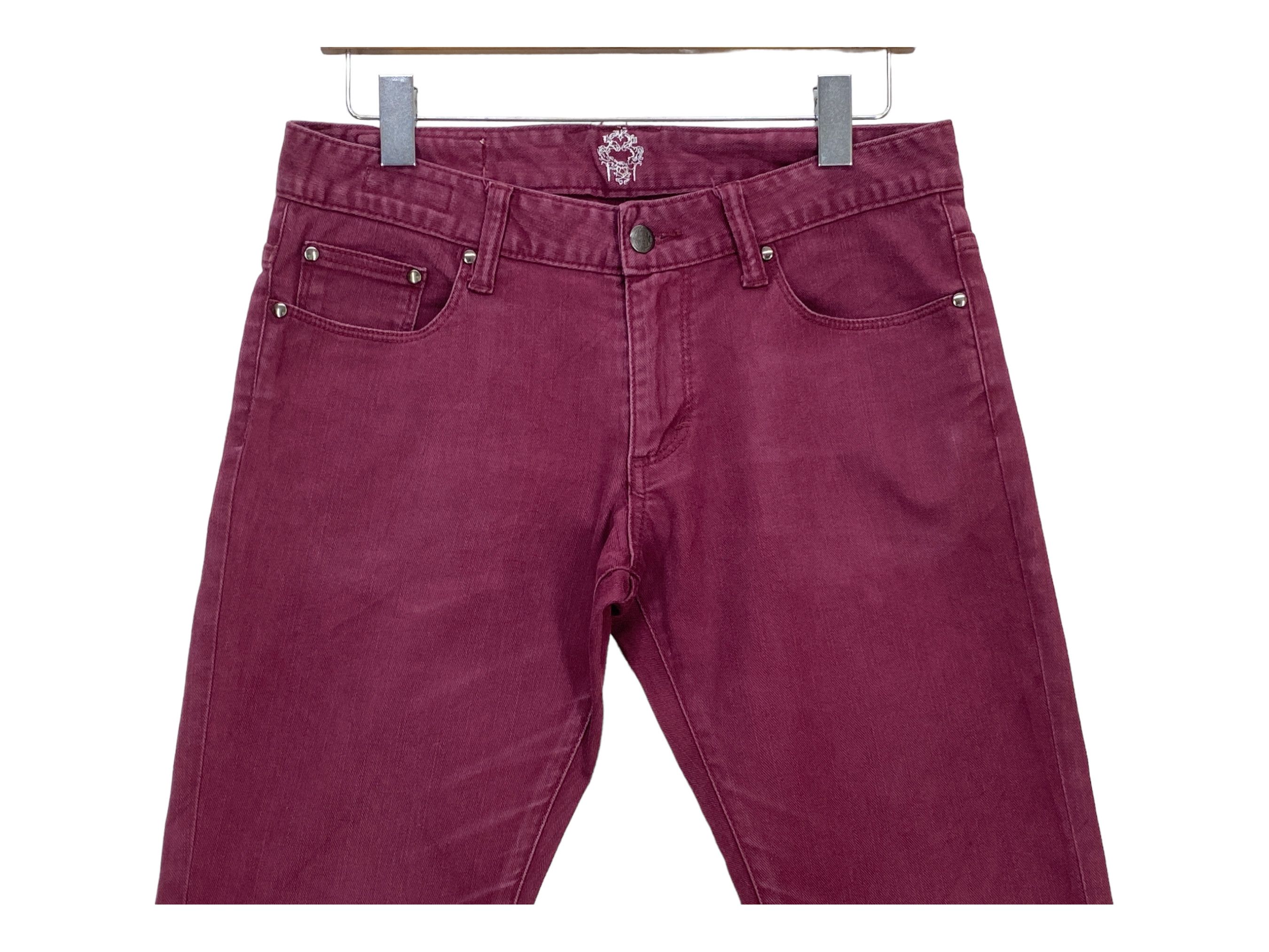 Japanese Brand Root Three Japanese Distressed Denim – Raw Hem, Rare Size US 32 / EU 48 - 3 Thumbnail