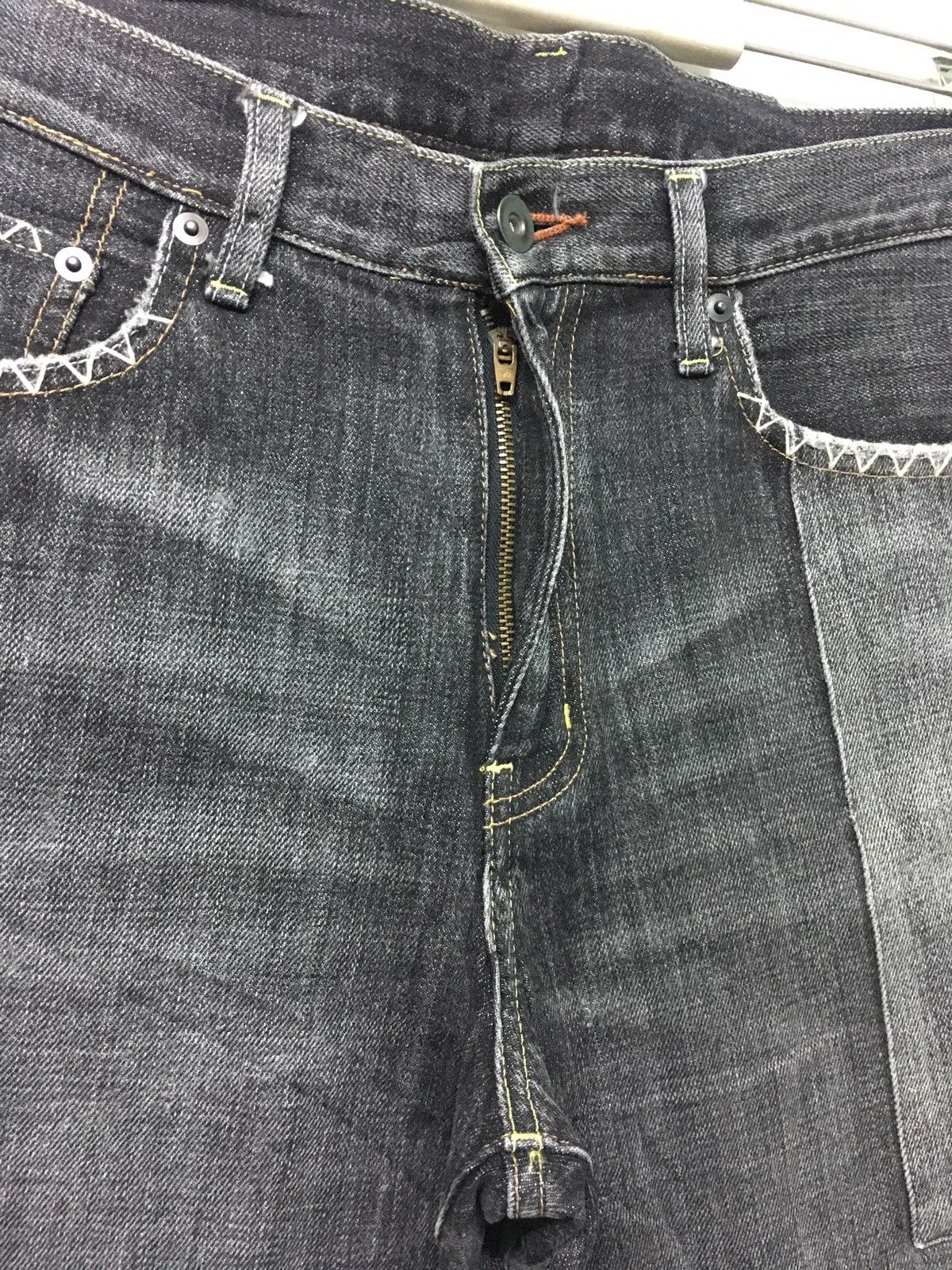 Uniqlo UNIQLO Jeans Faded Patch Work sashiko embroidery Size US 32 / EU 48 - 8 Thumbnail