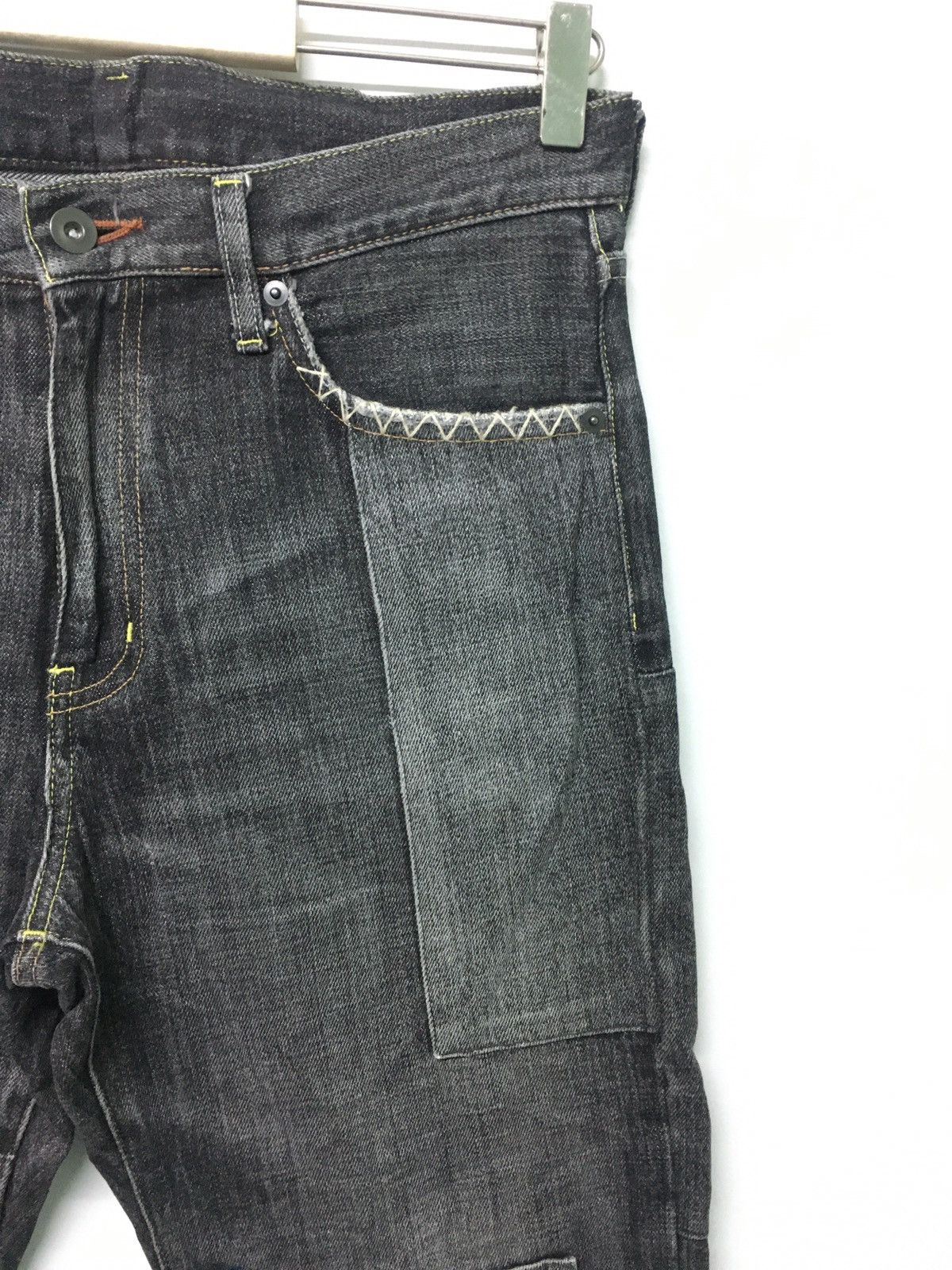 Uniqlo UNIQLO Jeans Faded Patch Work sashiko embroidery Size US 32 / EU 48 - 6 Thumbnail